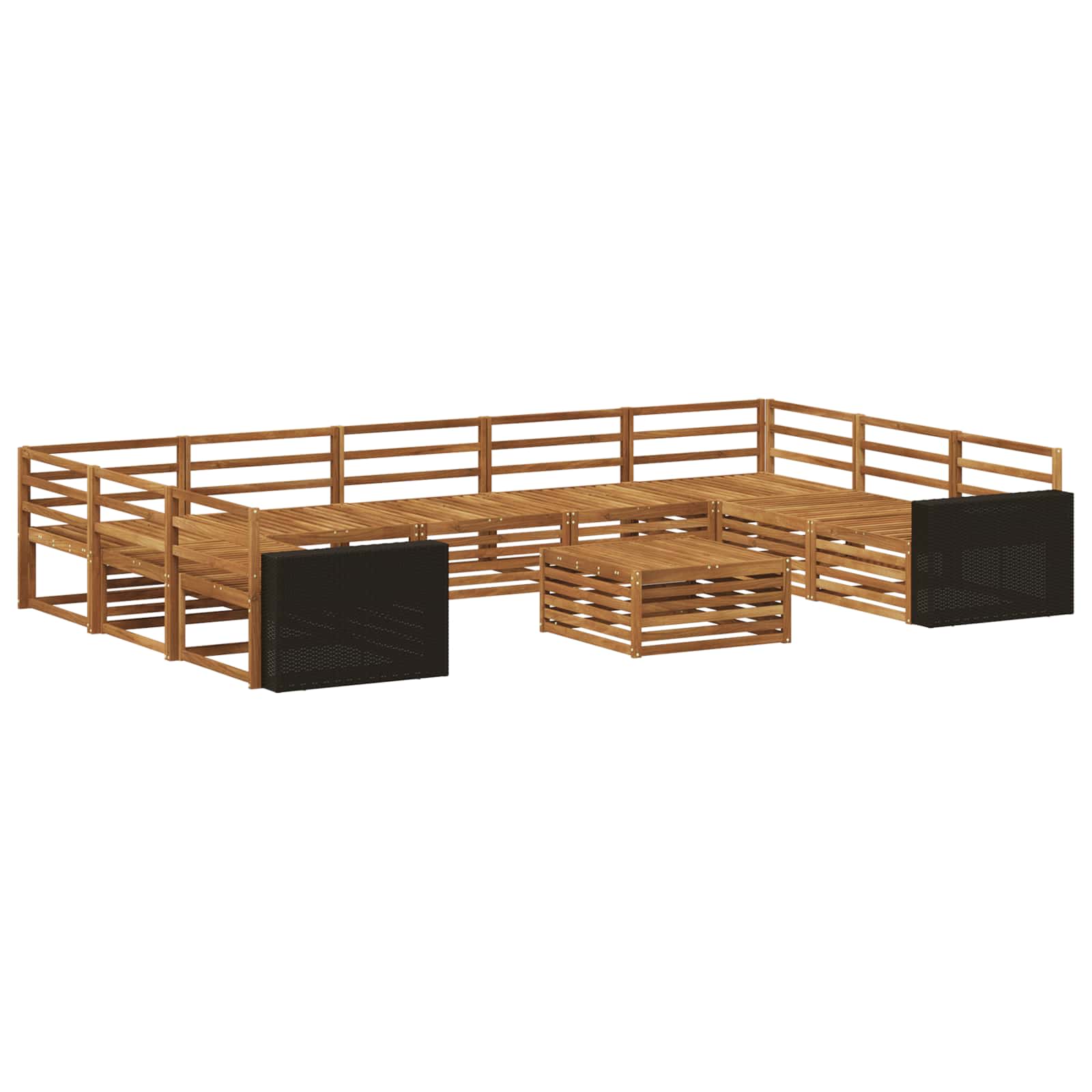 vidaXL Sofa-Sets 10 pcs Naturel Massief Acaciahout