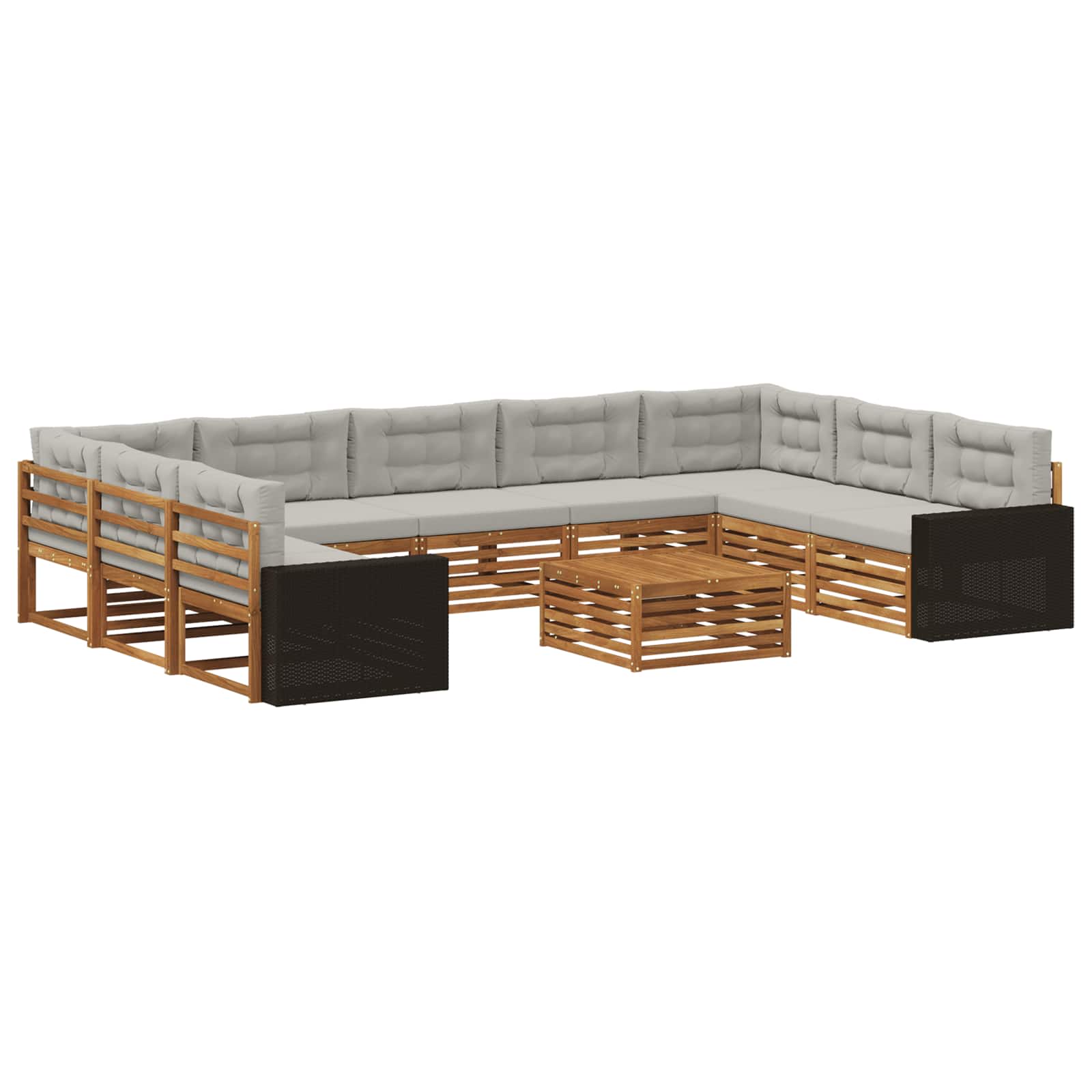 vidaXL Sofa-Sets 10 pcs Naturel Massief Acaciahout