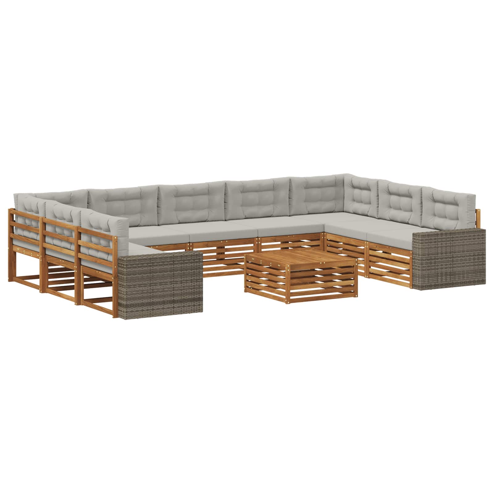 vidaXL Sofa-Sets 10 pcs Naturel Massief Acaciahout