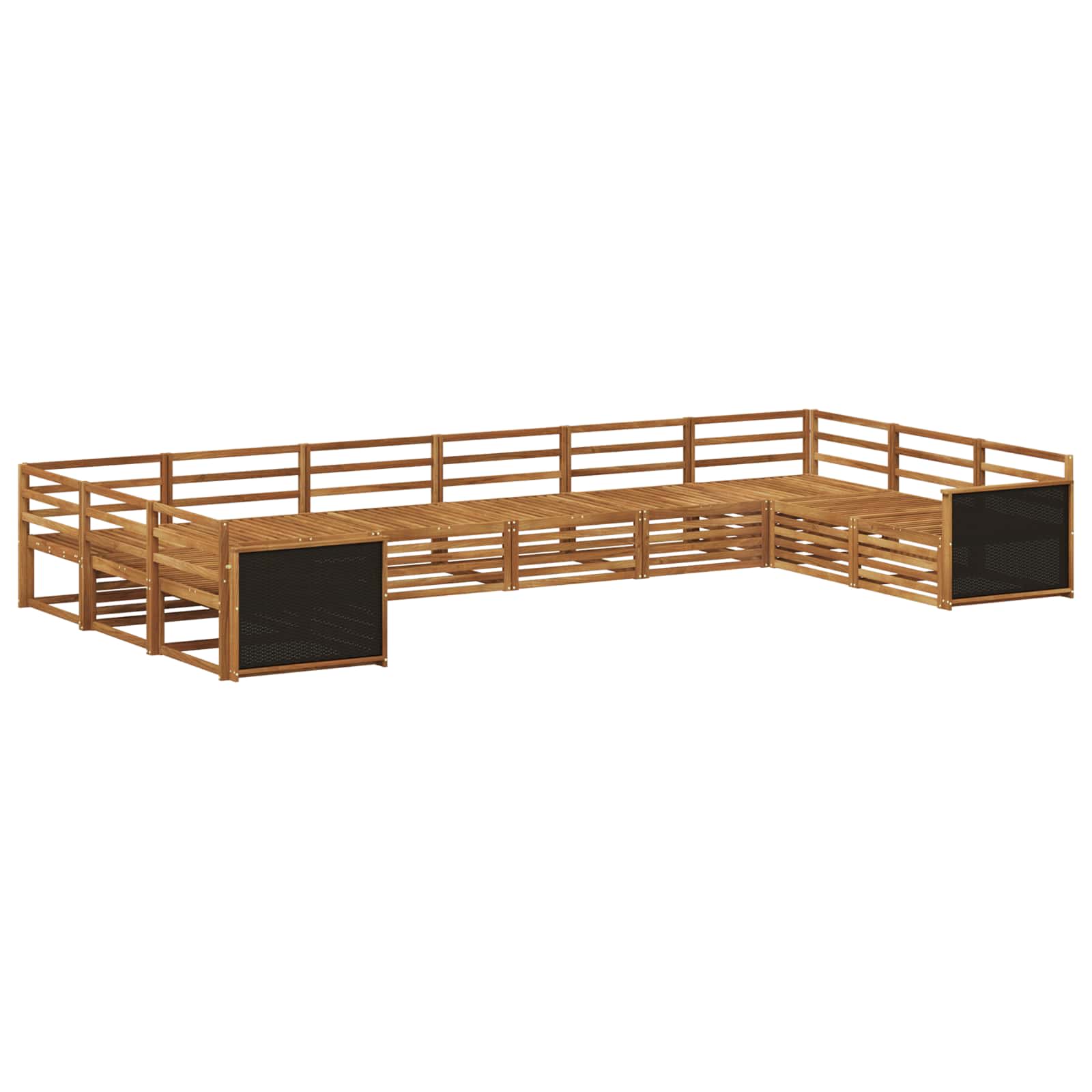 vidaXL Sofa-Sets 10 pcs Naturel Massief Acaciahout
