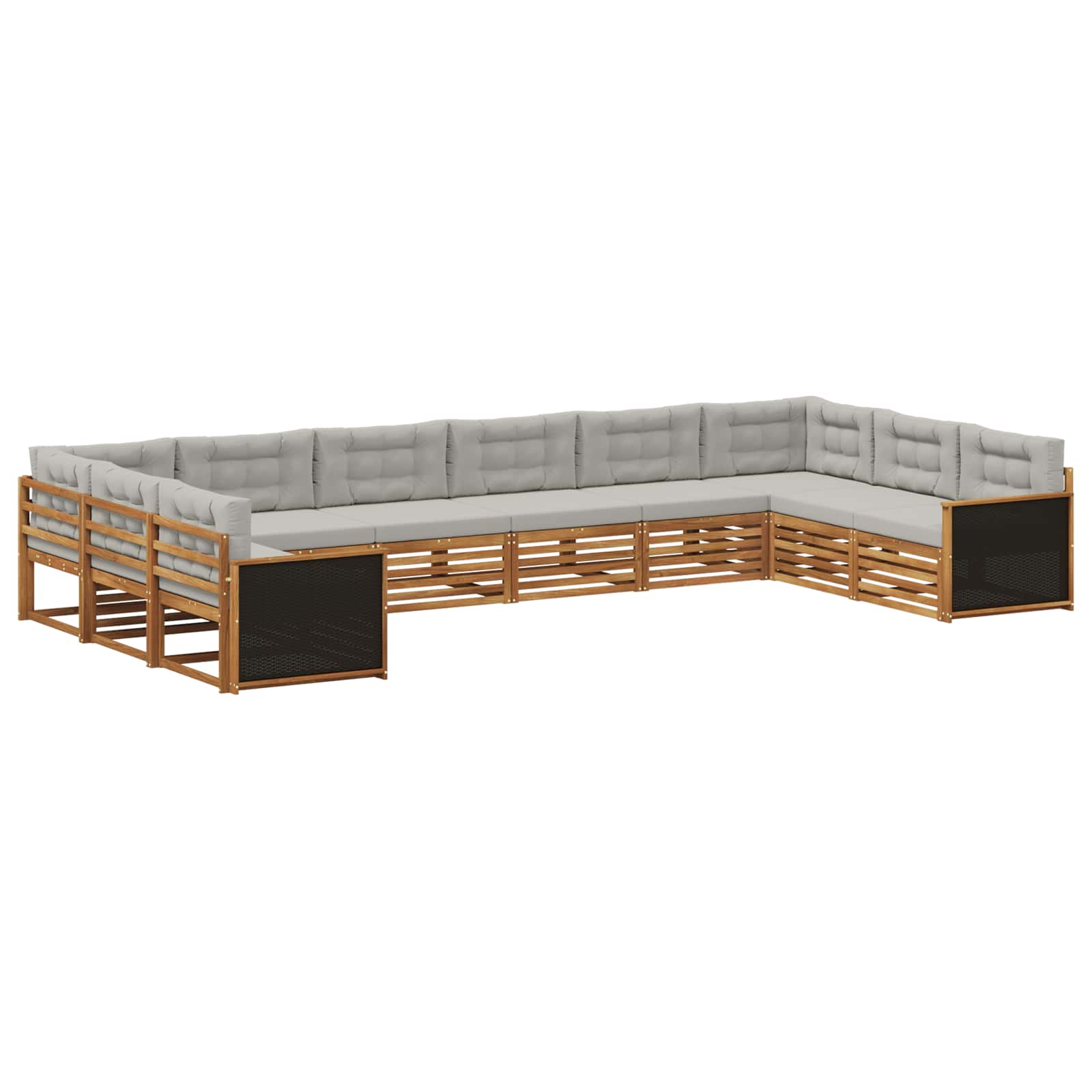 vidaXL Sofa-Sets 10 pcs Naturel Massief Acaciahout