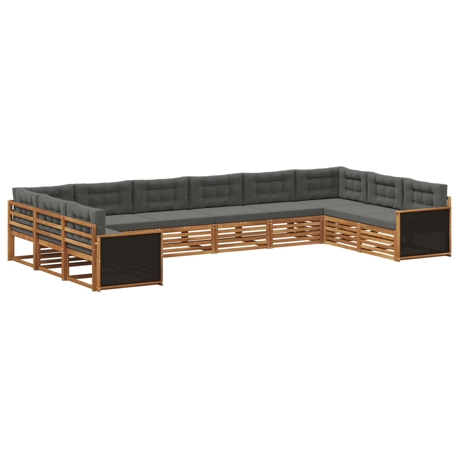 vidaXL Sofa-Sets 10 pcs Naturel Massief Acaciahout