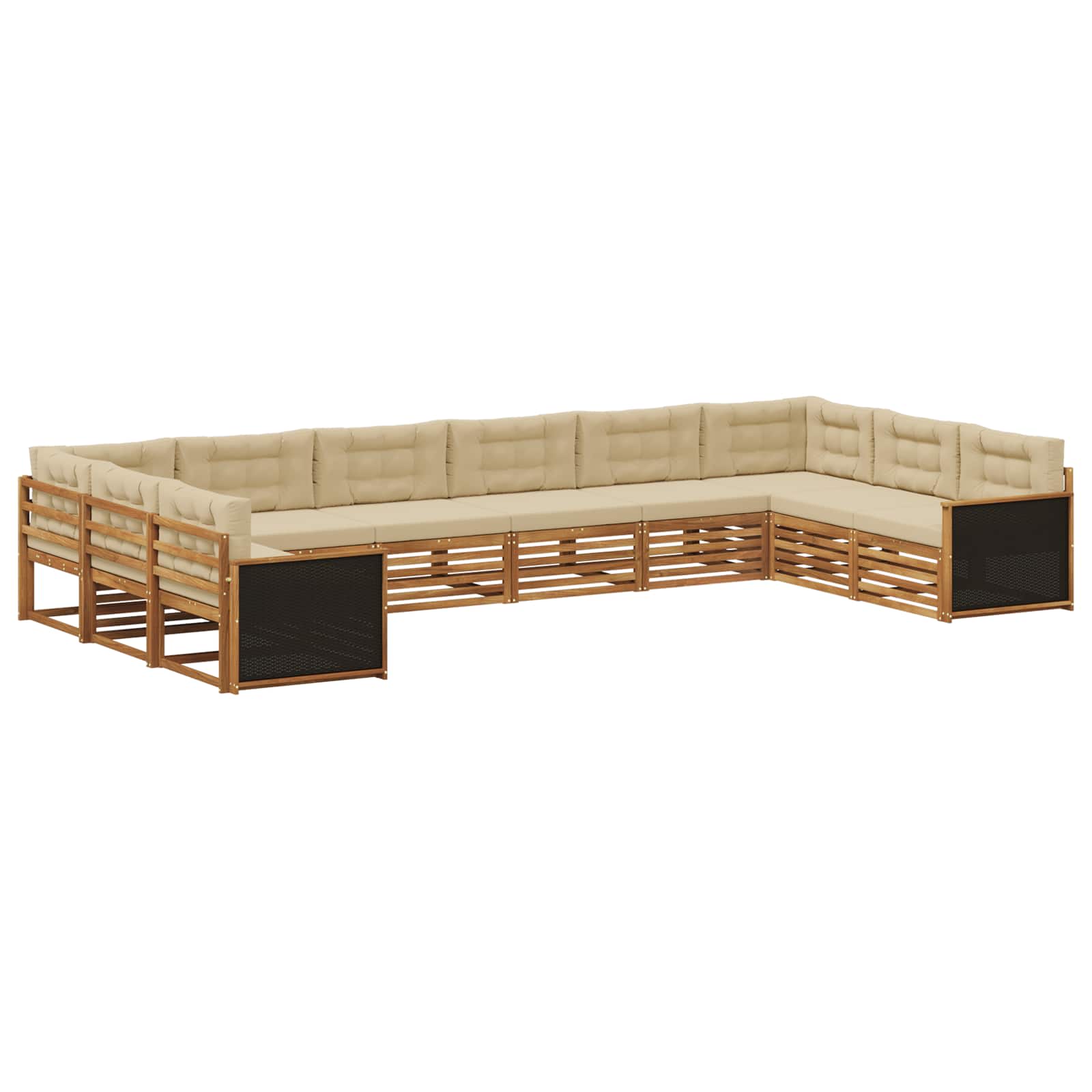 vidaXL Sofa-Sets 10 pcs Naturel Massief Acaciahout