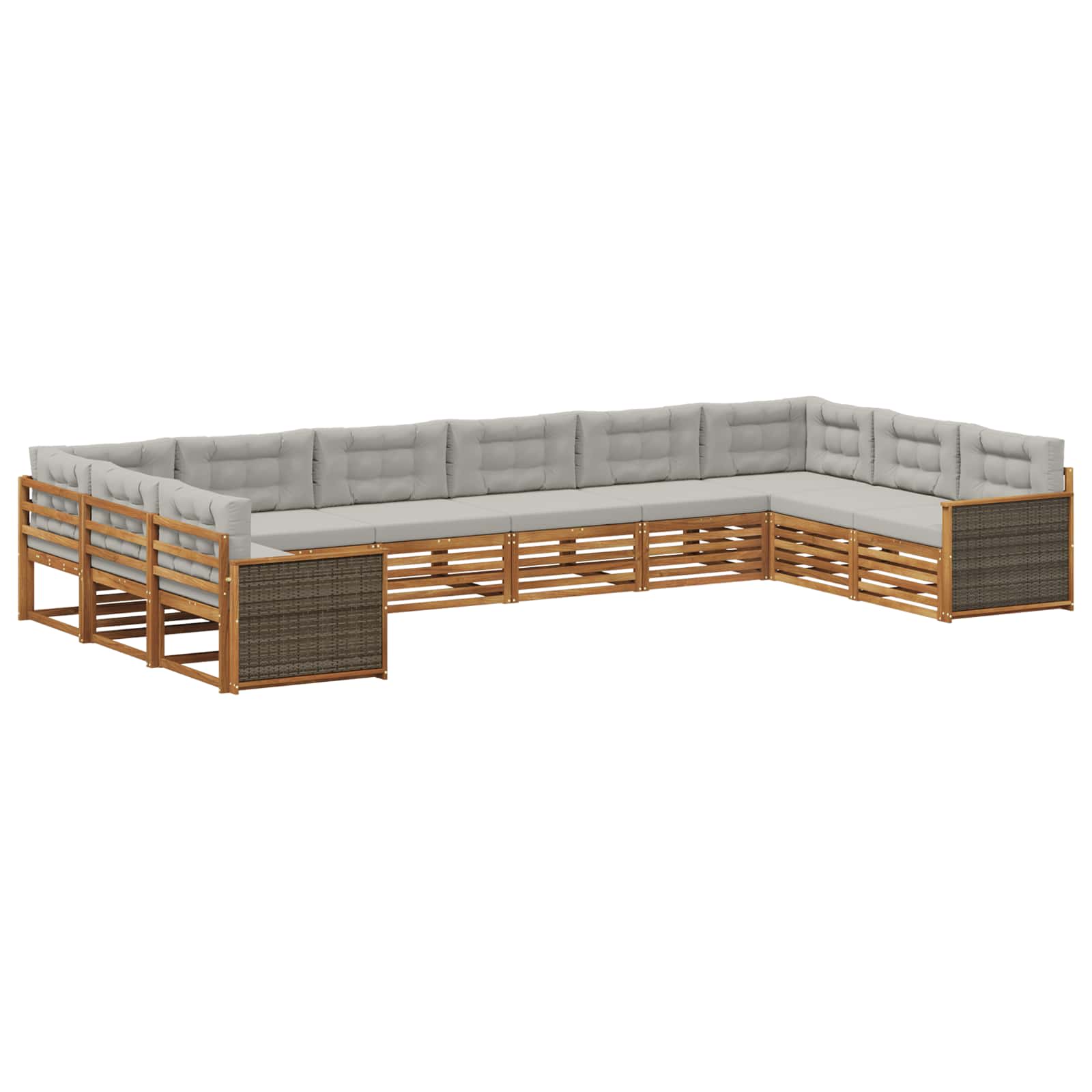 vidaXL Sofa-Sets 10 pcs Naturel Massief Acaciahout