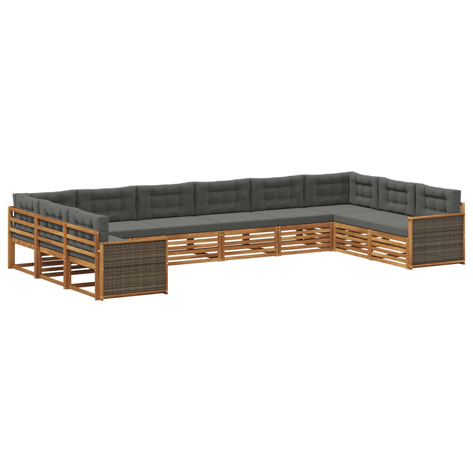 vidaXL Sofa-Sets 10 pcs Naturel Massief Acaciahout