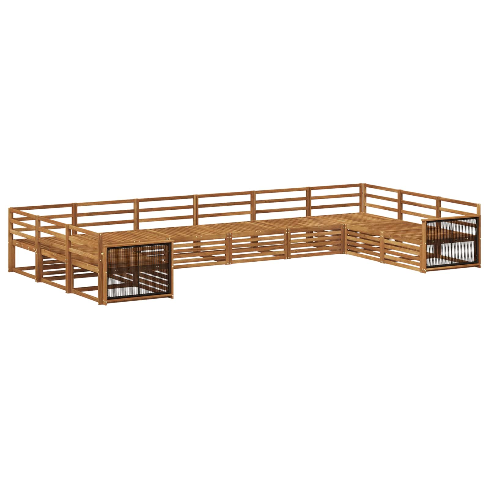 vidaXL Sofa-Sets 10 pcs Naturel Massief Acaciahout