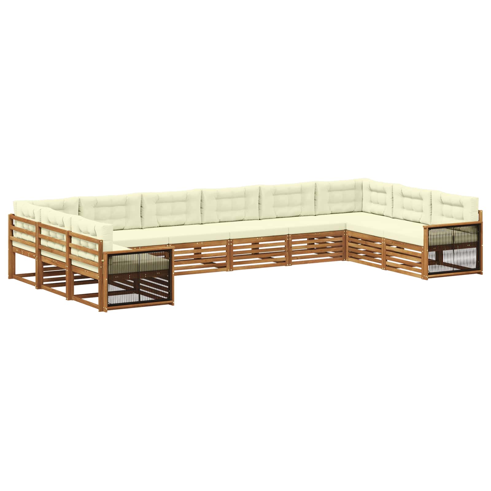 vidaXL Sofa-Sets 10 pcs Naturel Massief Acaciahout