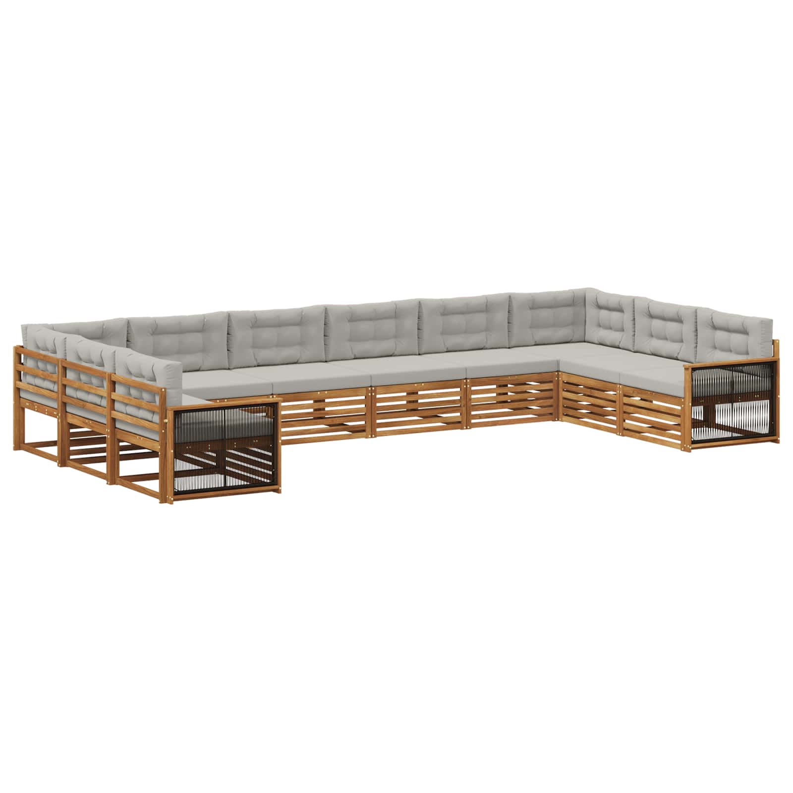 vidaXL Sofa-Sets 10 pcs Naturel Massief Acaciahout