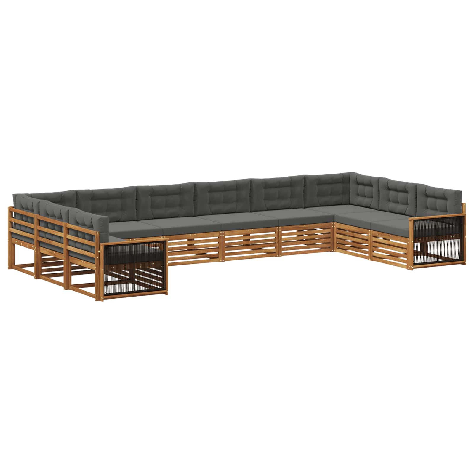 vidaXL Sofa-Sets 10 pcs Naturel Massief Acaciahout