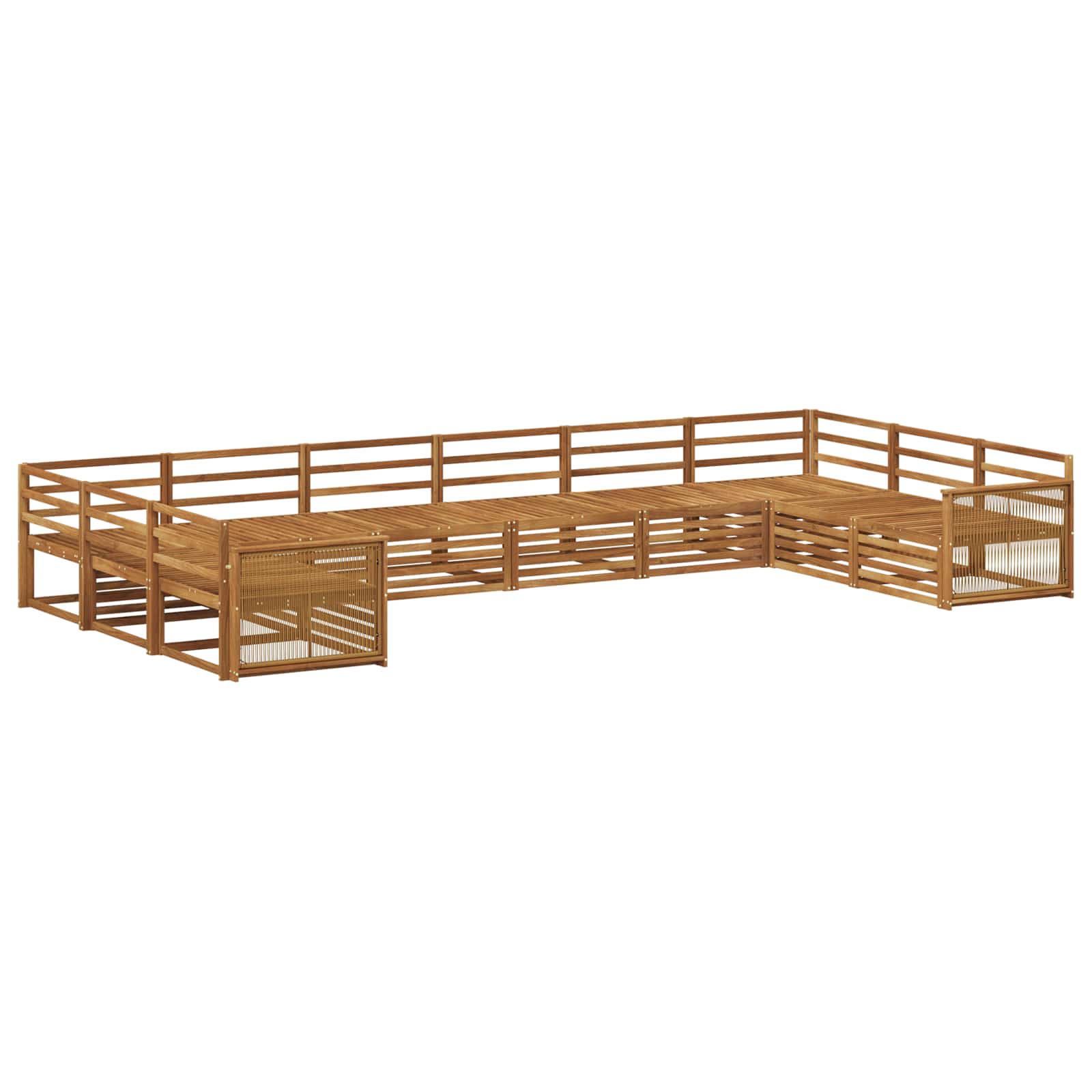 vidaXL Sofa-Sets 10 pcs Naturel Massief Acaciahout