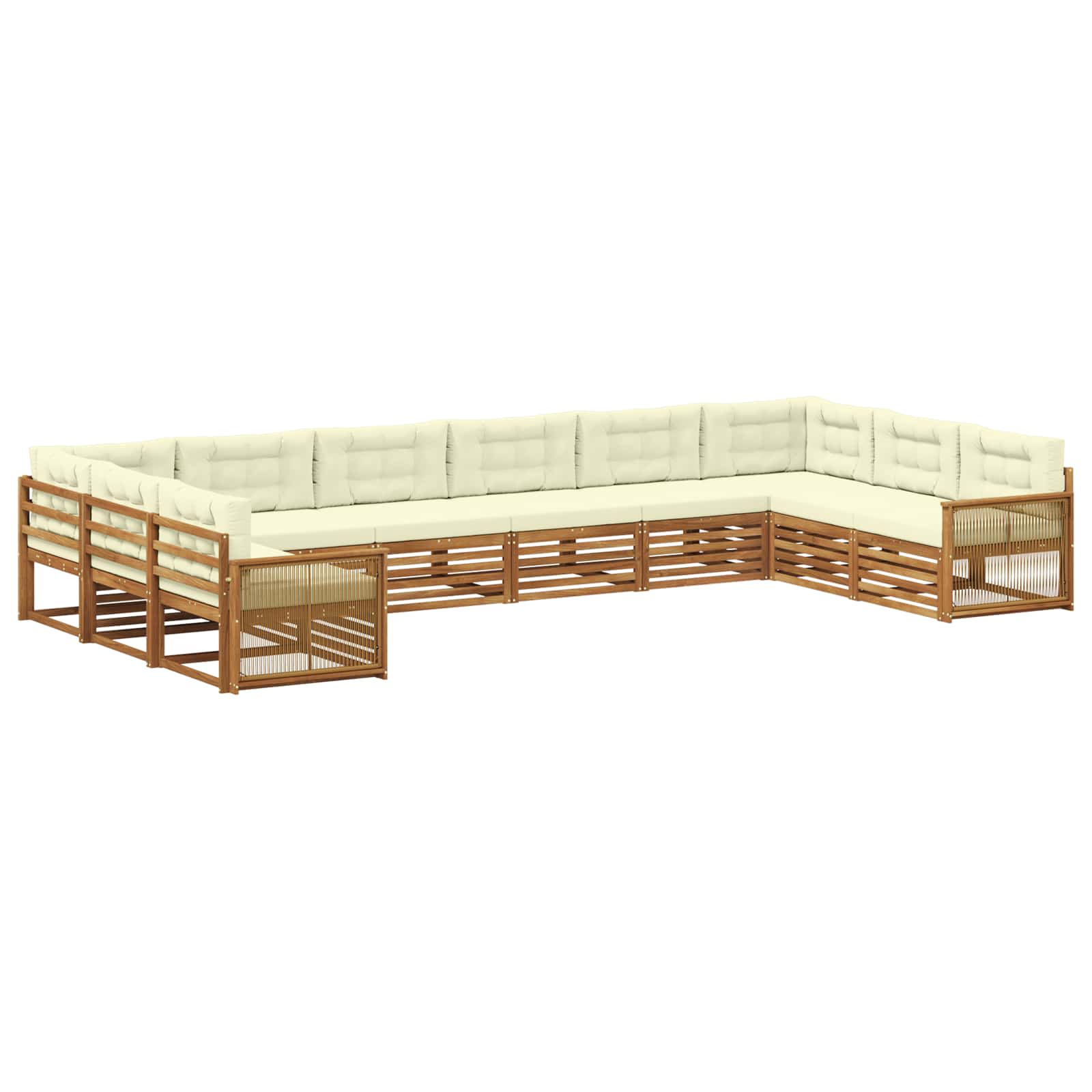 vidaXL Sofa-Sets 10 pcs Naturel Massief Acaciahout