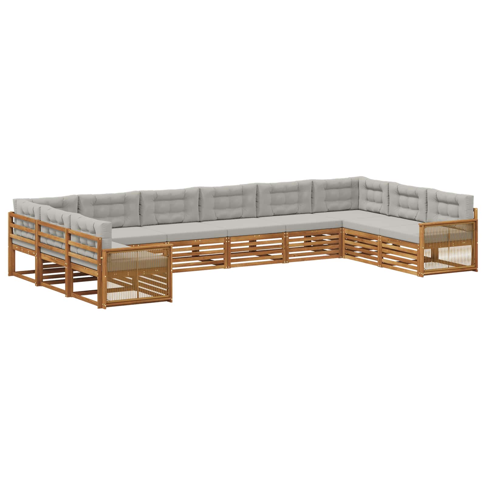 vidaXL Sofa-Sets 10 pcs Naturel Massief Acaciahout