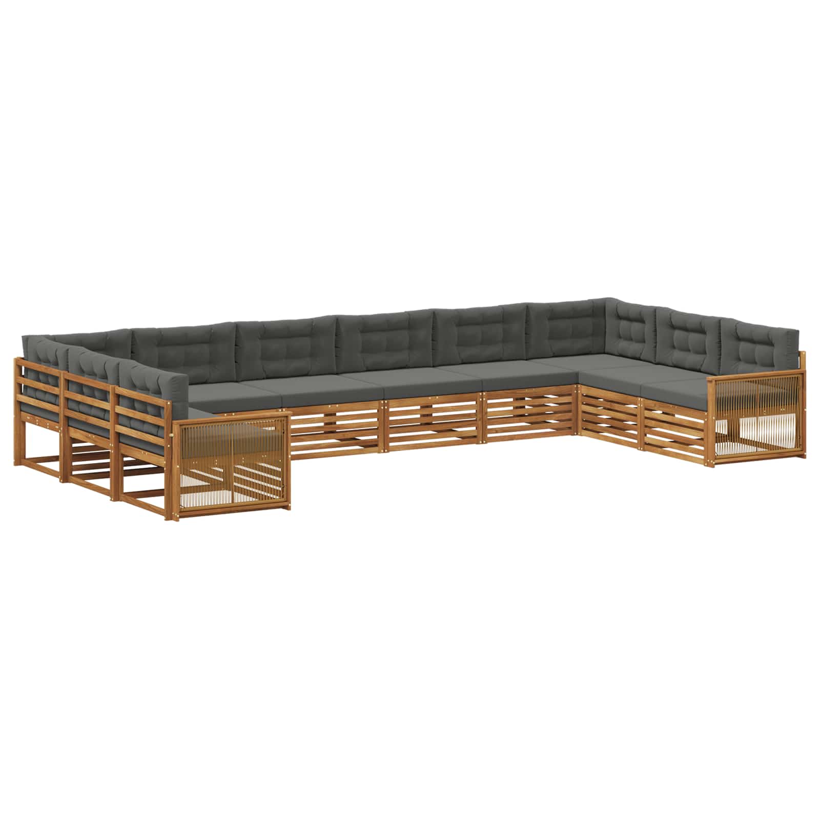 vidaXL Sofa-Sets 10 pcs Naturel Massief Acaciahout