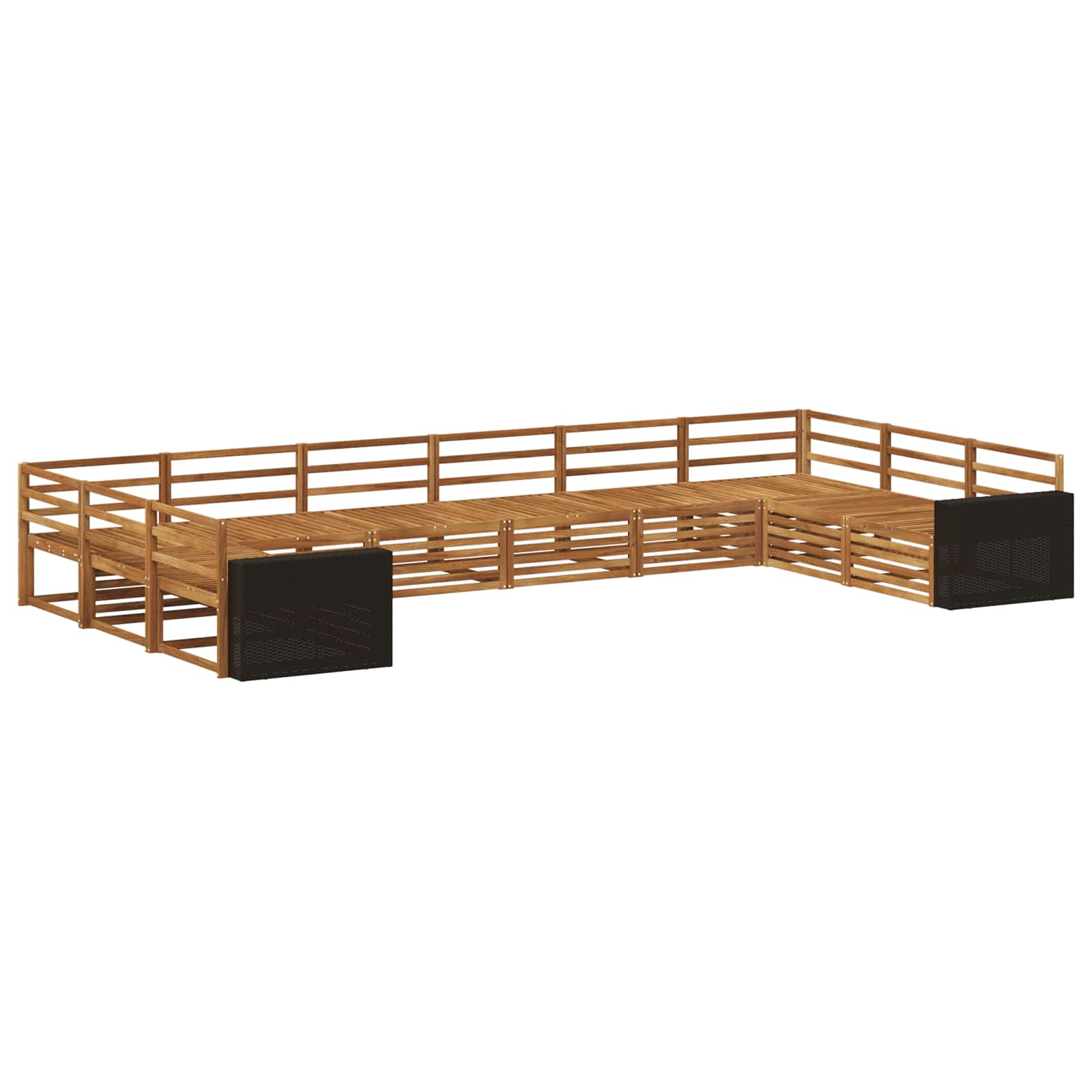 vidaXL Sofa-Sets 10 pcs Naturel Massief Acaciahout