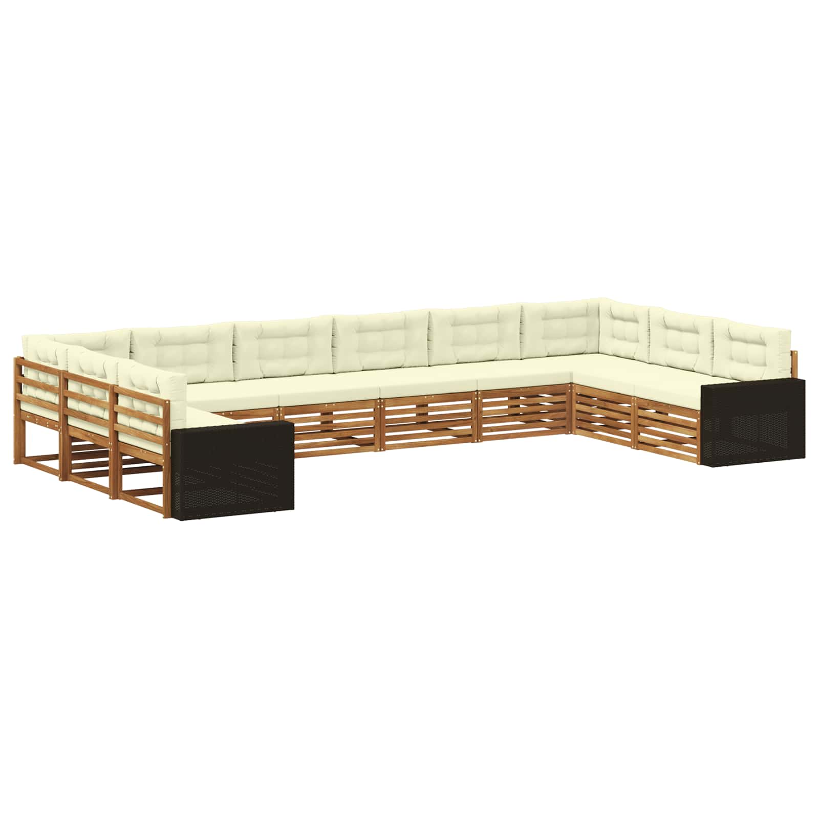 vidaXL Sofa-Sets 10 pcs Naturel Massief Acaciahout