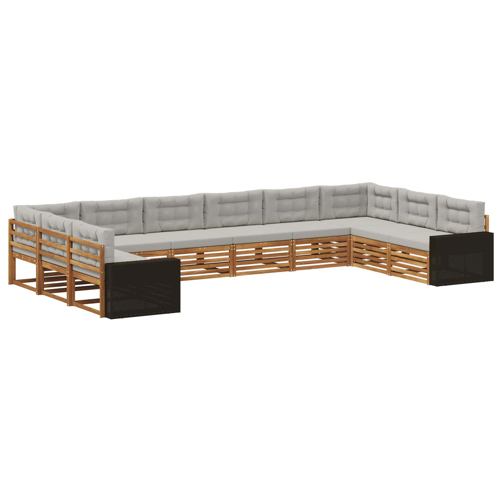 vidaXL Sofa-Sets 10 pcs Naturel Massief Acaciahout
