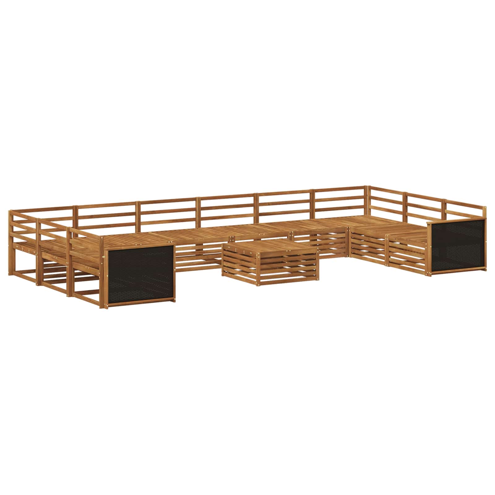 vidaXL Sofa-Sets 11 pcs Naturel Massief Acaciahout