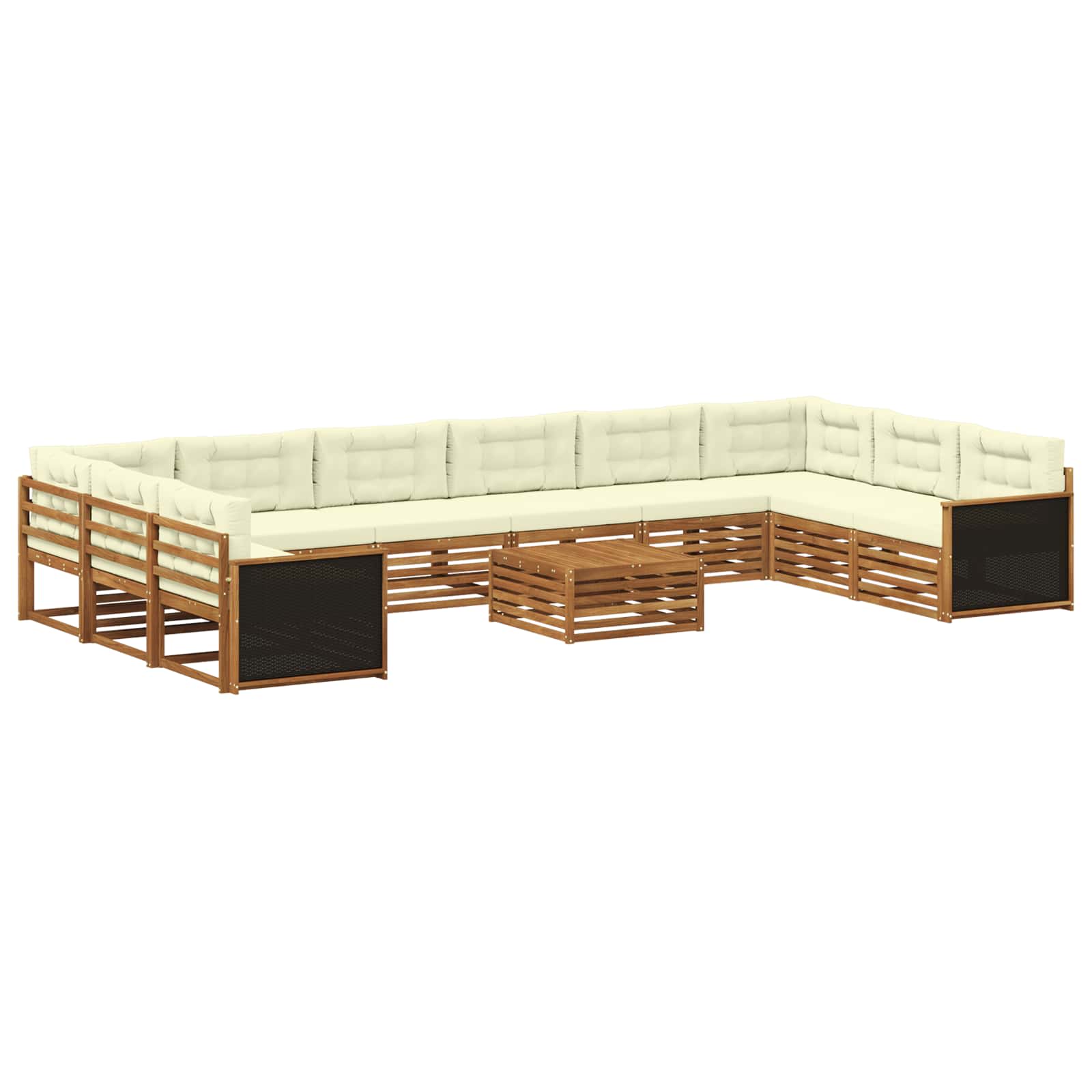 vidaXL Sofa-Sets 11 pcs Naturel Massief Acaciahout
