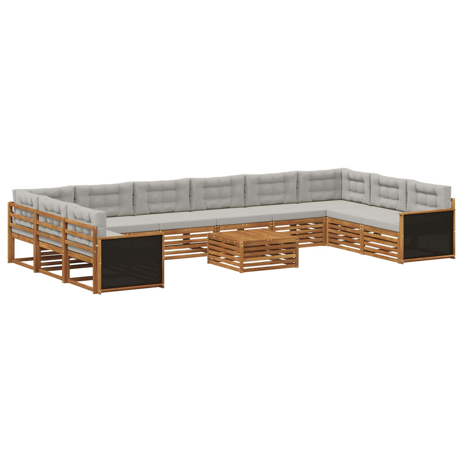 vidaXL Sofa-Sets 11 pcs Naturel Massief Acaciahout