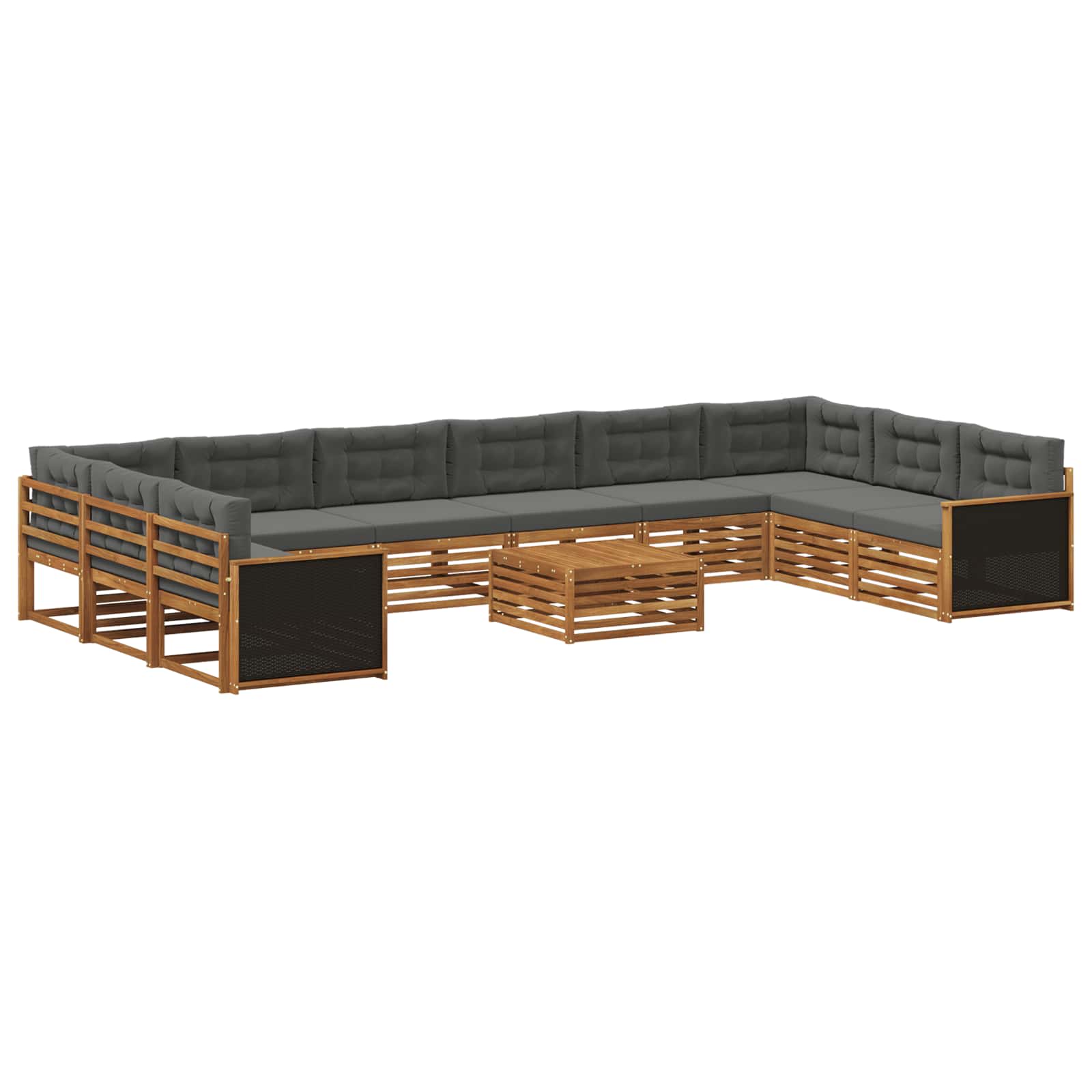 vidaXL Sofa-Sets 11 pcs Naturel Massief Acaciahout