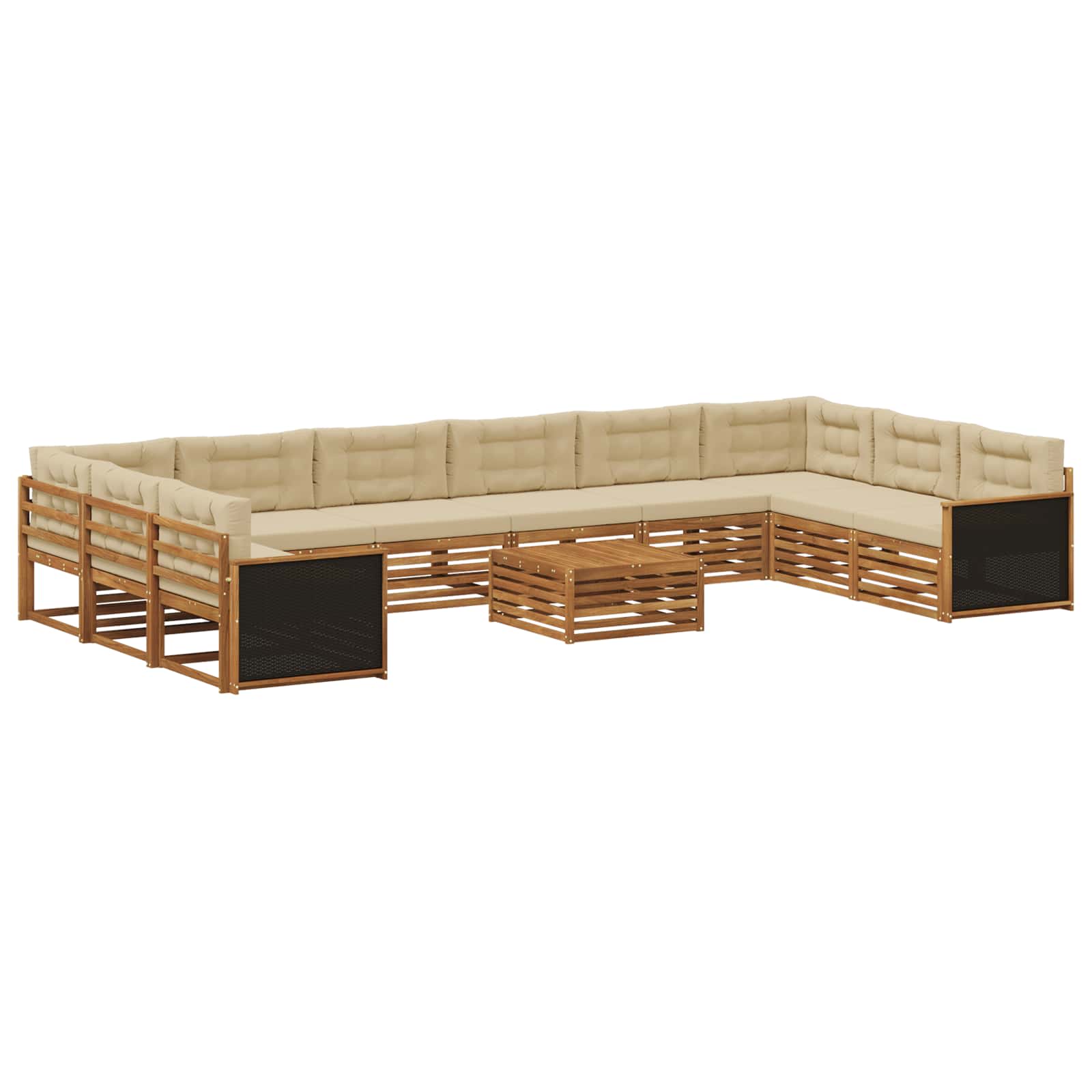 vidaXL Sofa-Sets 11 pcs Naturel Massief Acaciahout