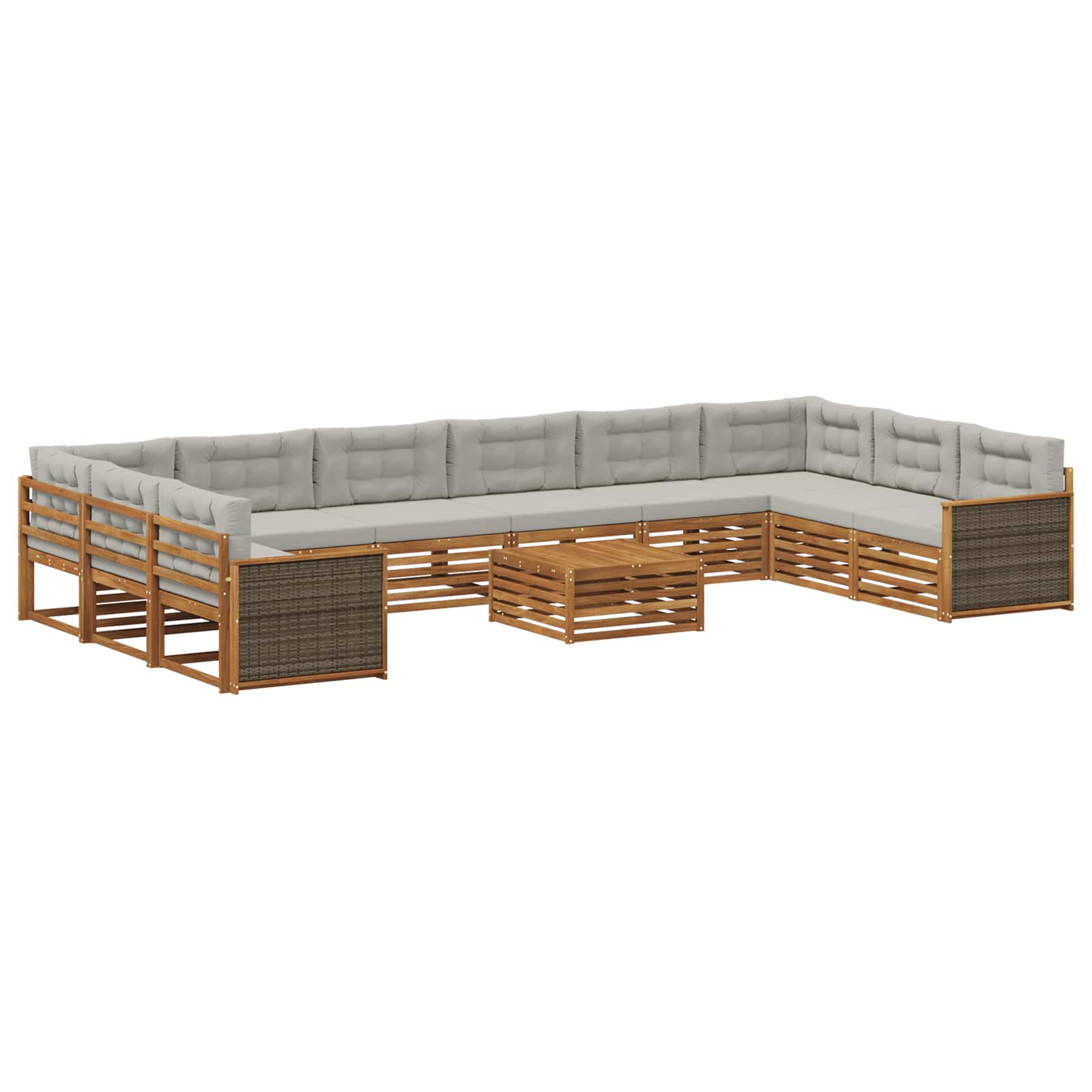 vidaXL Sofa-Sets 11 pcs Naturel Massief Acaciahout