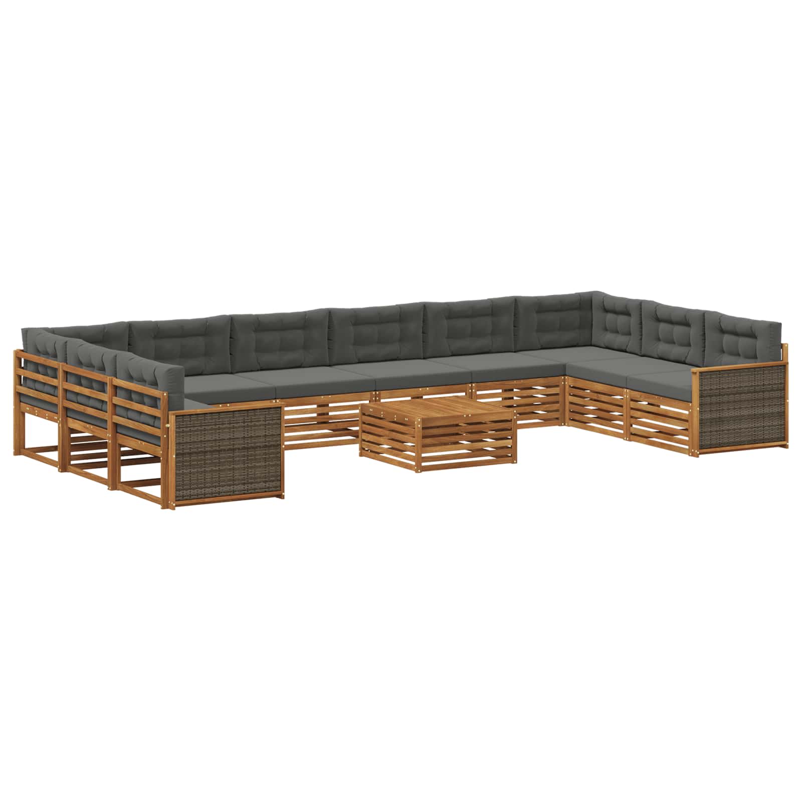 vidaXL Sofa-Sets 11 pcs Naturel Massief Acaciahout