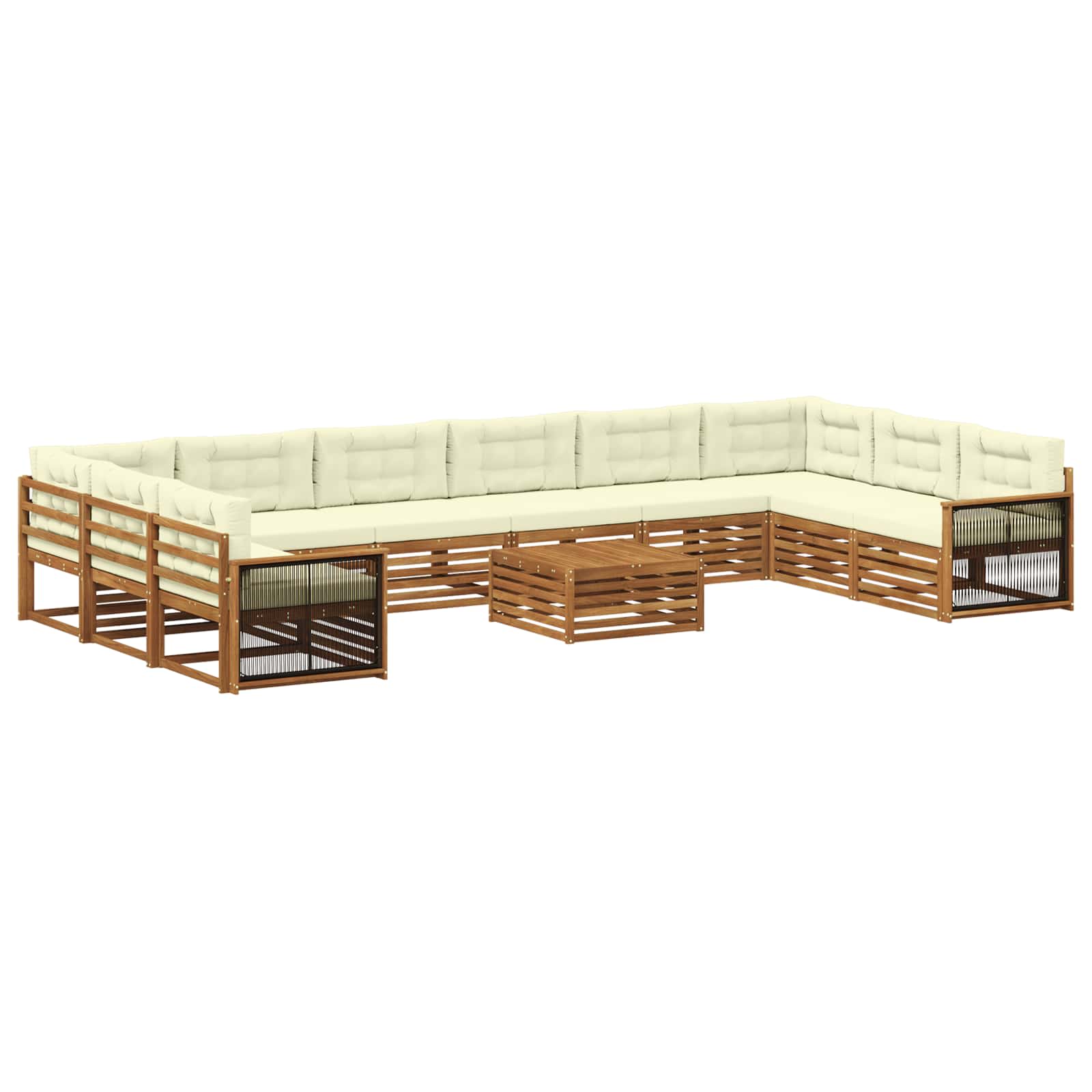 vidaXL Sofa-Sets 11 pcs Naturel Massief Acaciahout
