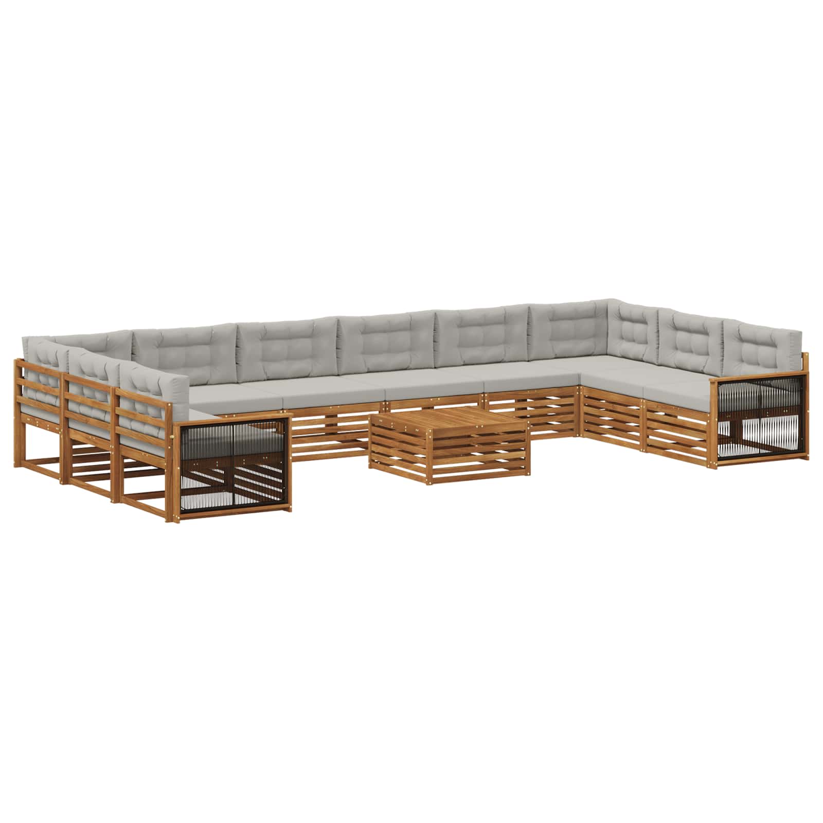 vidaXL Sofa-Sets 11 pcs Naturel Massief Acaciahout