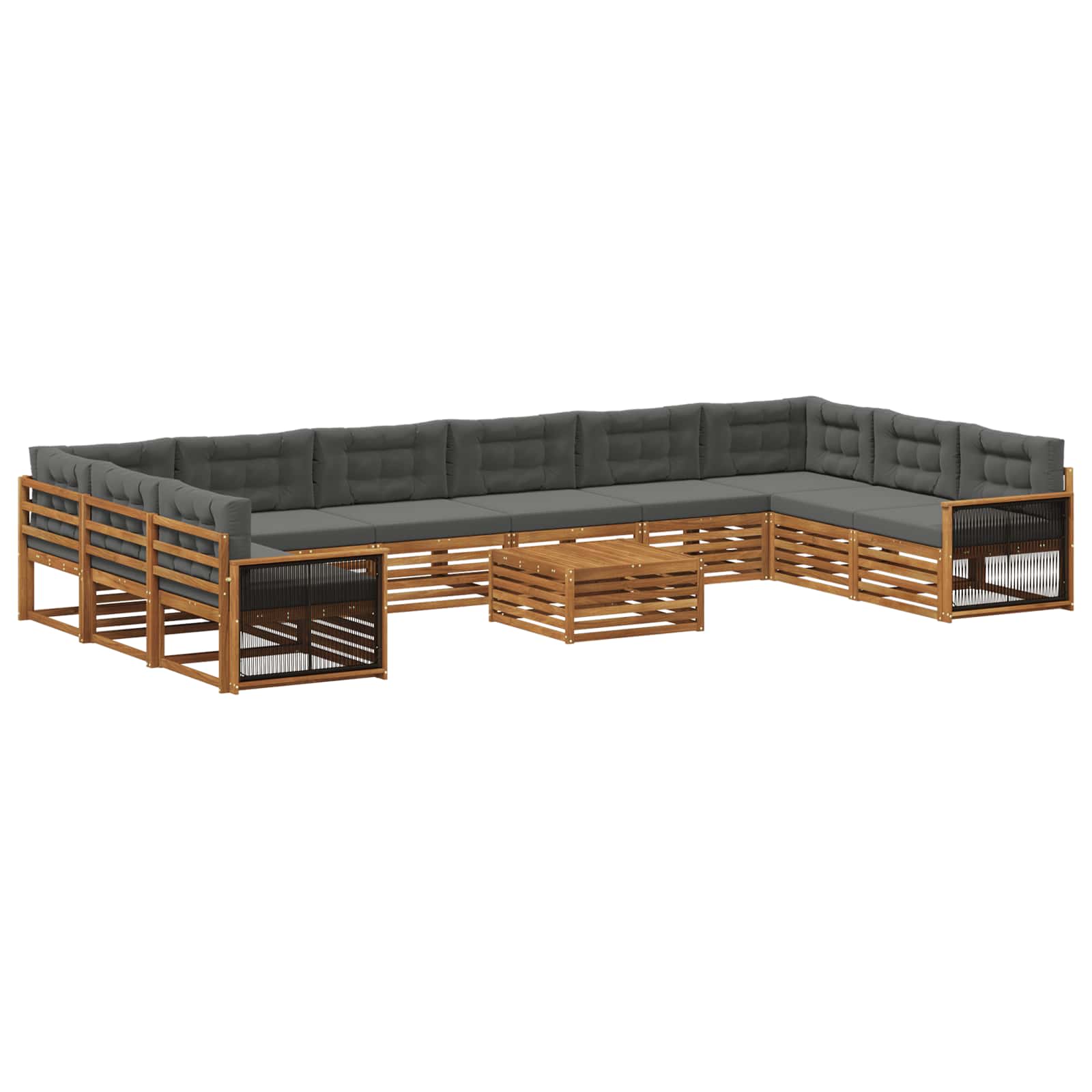 vidaXL Sofa-Sets 11 pcs Naturel Massief Acaciahout
