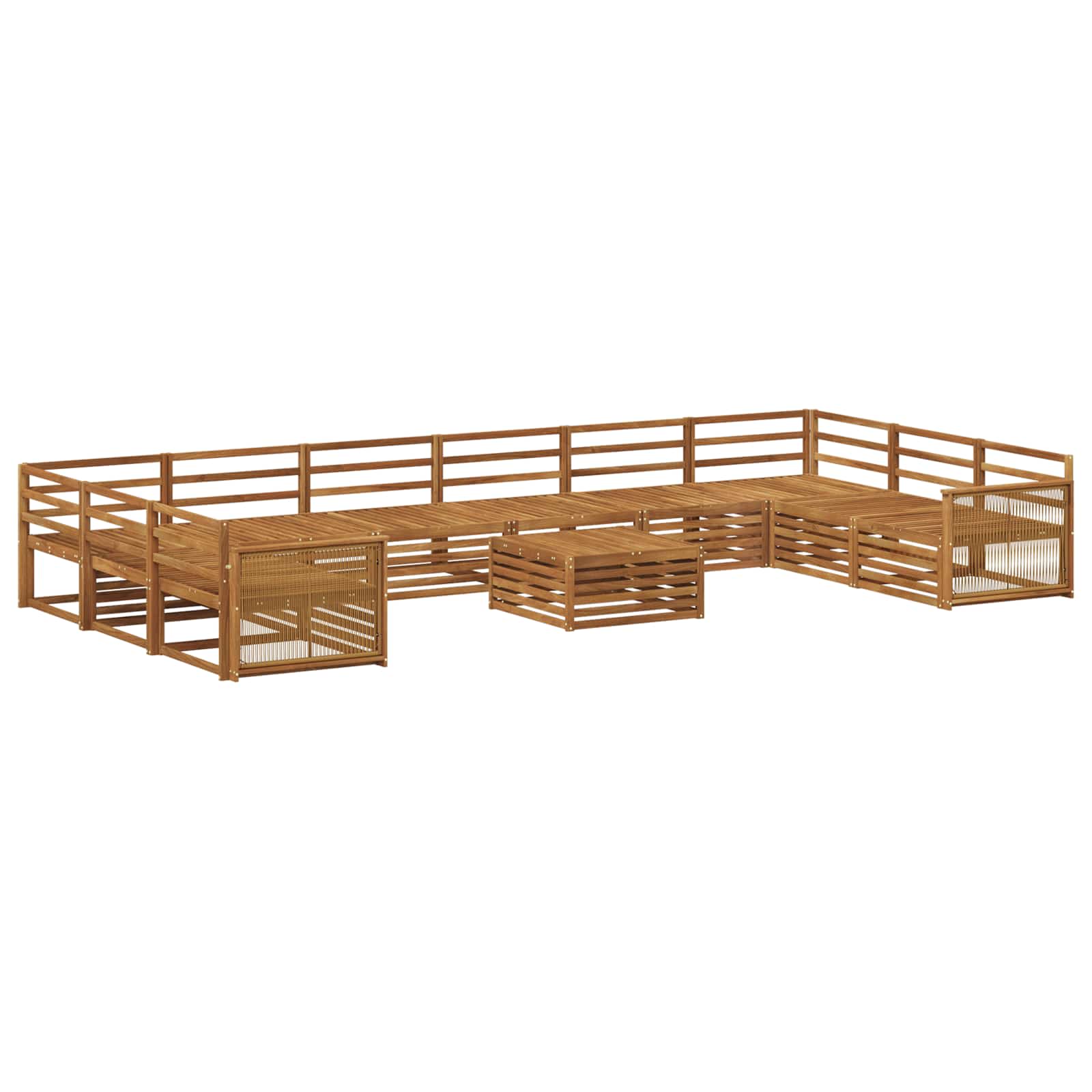 vidaXL Sofa-Sets 11 pcs Naturel Massief Acaciahout