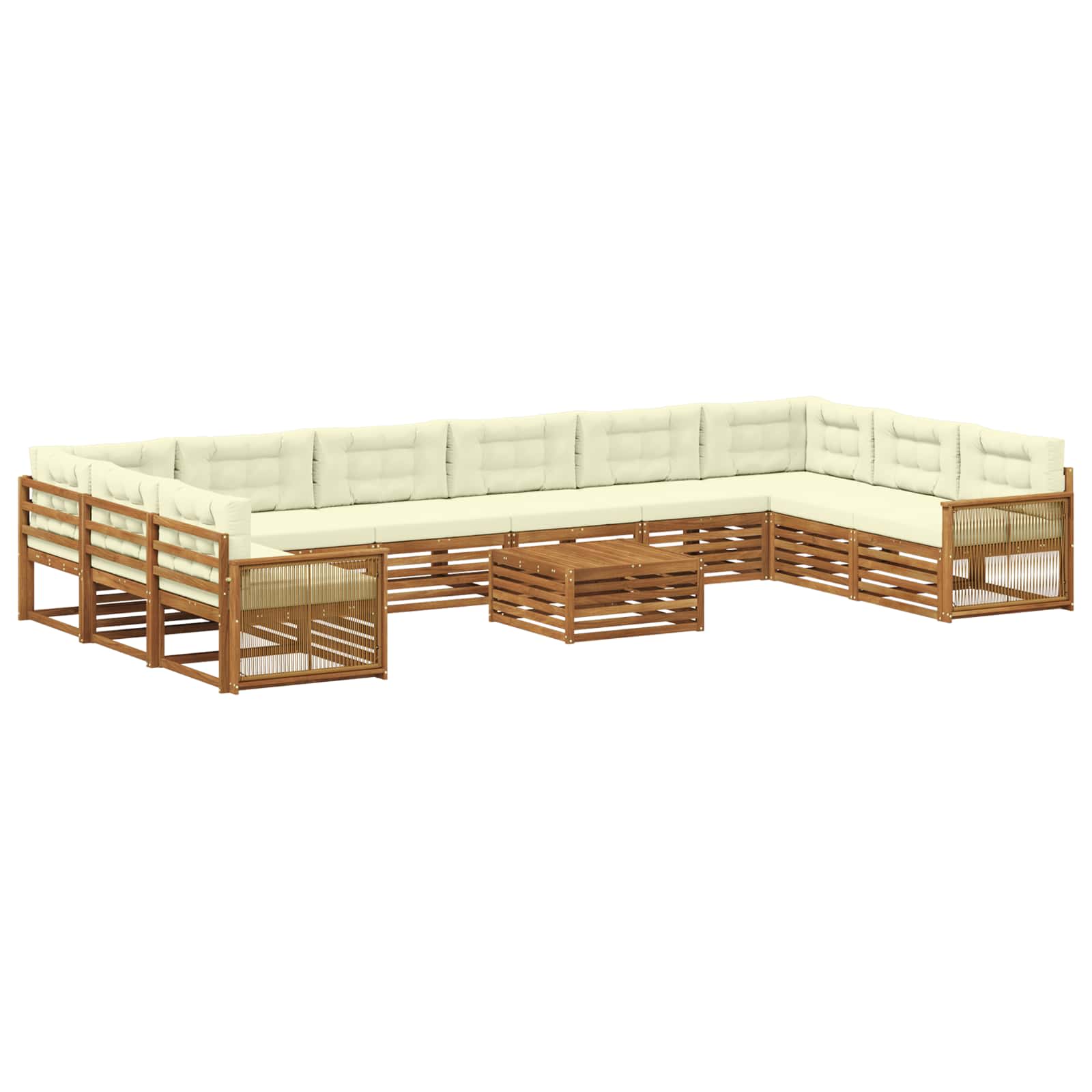 vidaXL Sofa-Sets 11 pcs Naturel Massief Acaciahout