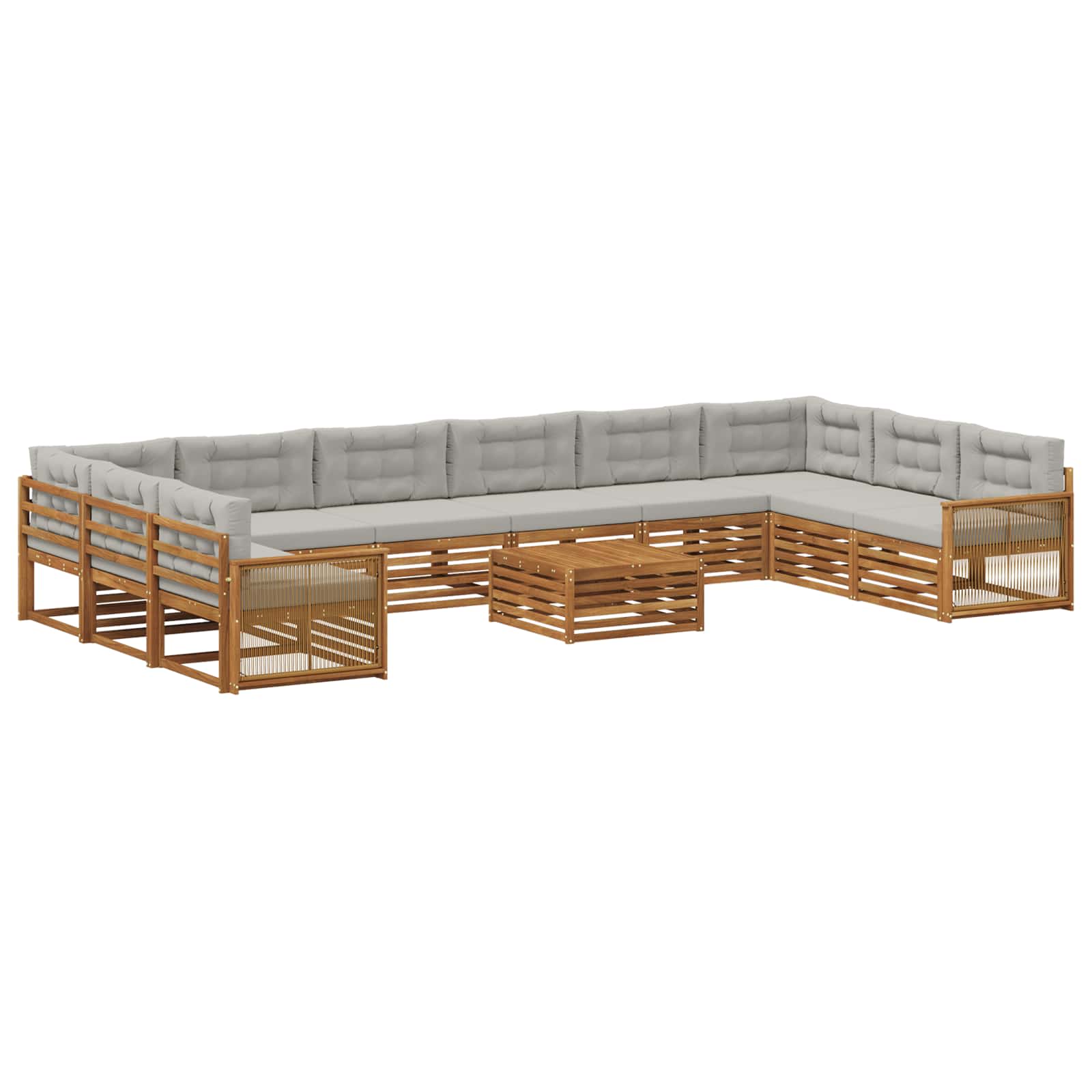 vidaXL Sofa-Sets 11 pcs Naturel Massief Acaciahout