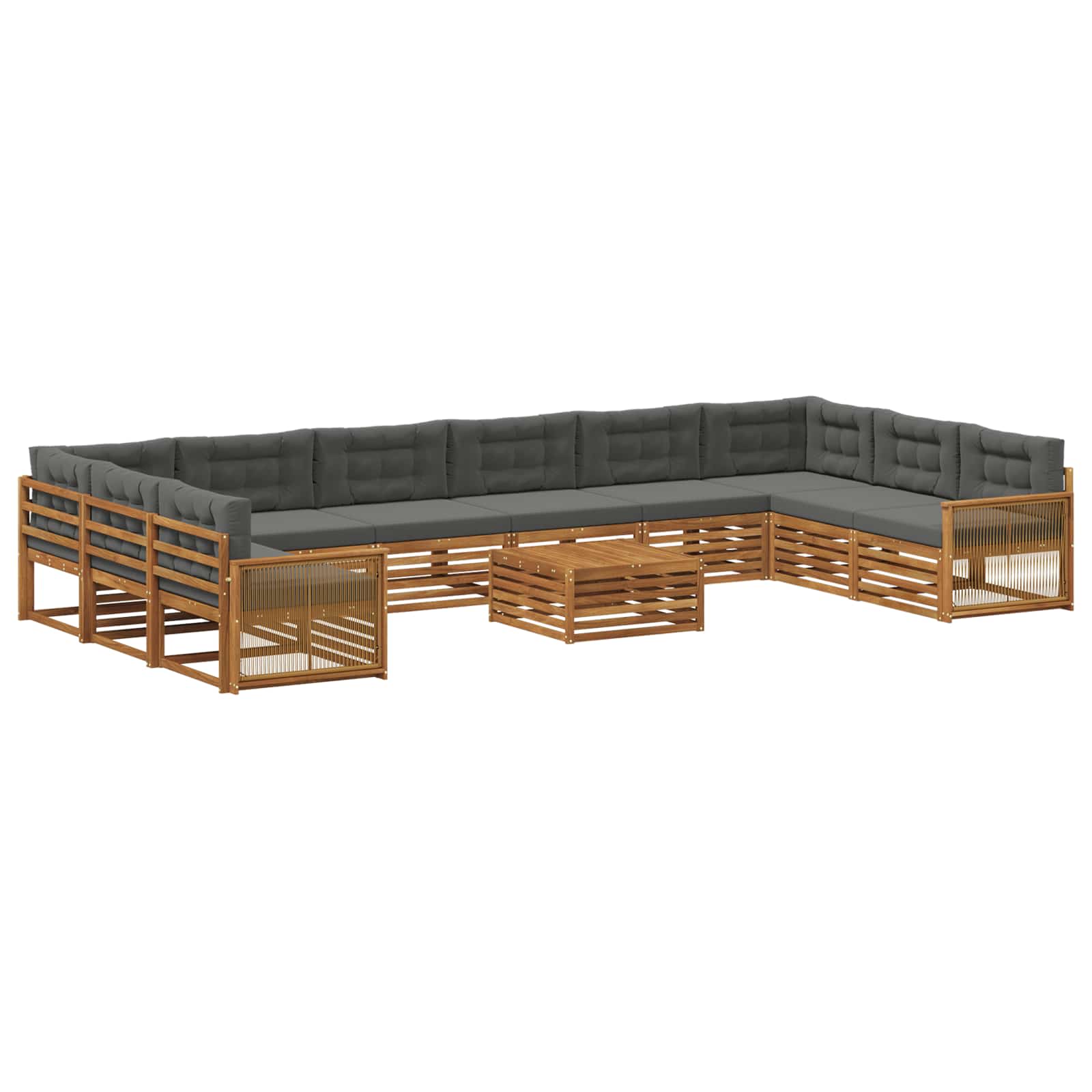 vidaXL Sofa-Sets 11 pcs Naturel Massief Acaciahout