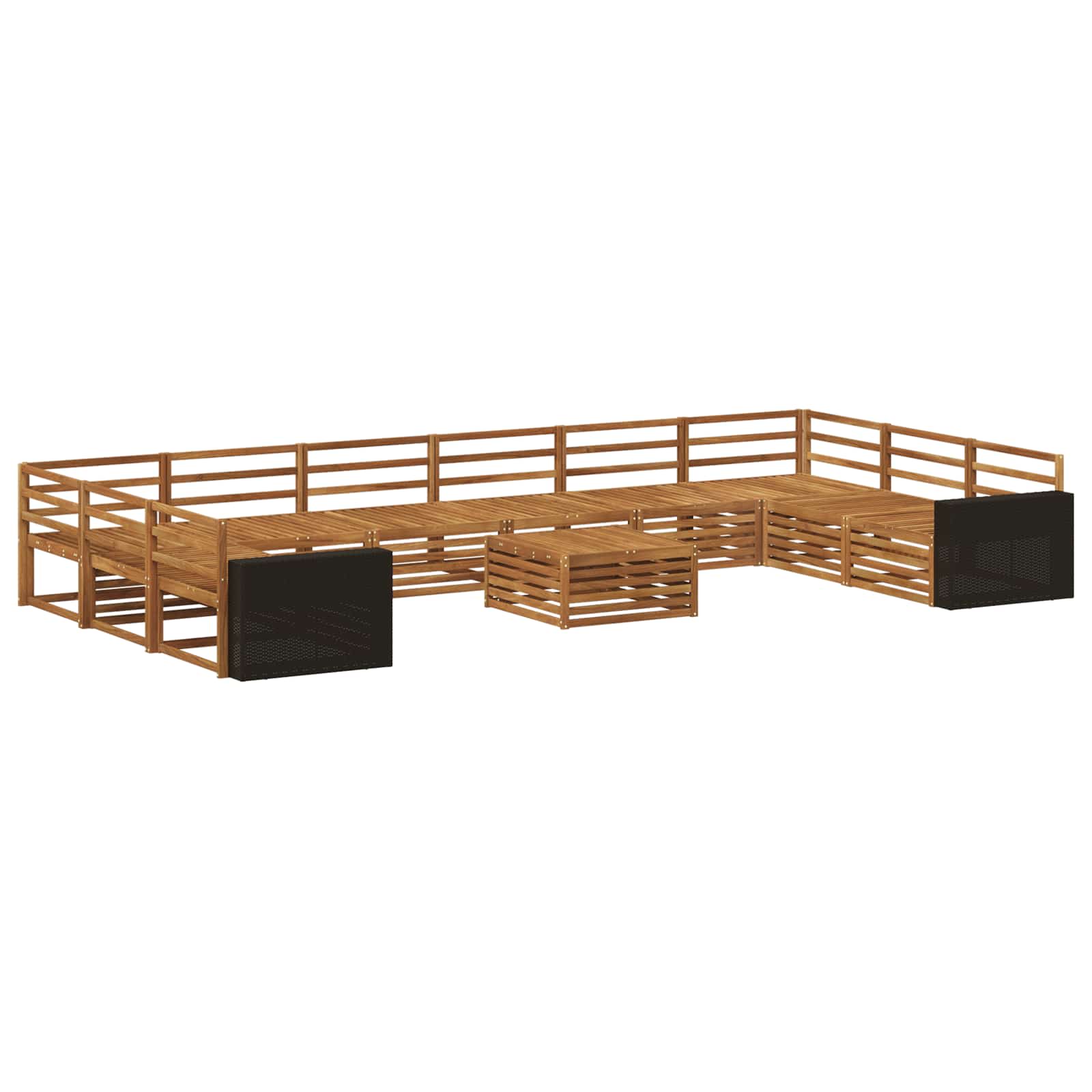 vidaXL Sofa-Sets 11 pcs Naturel Massief Acaciahout