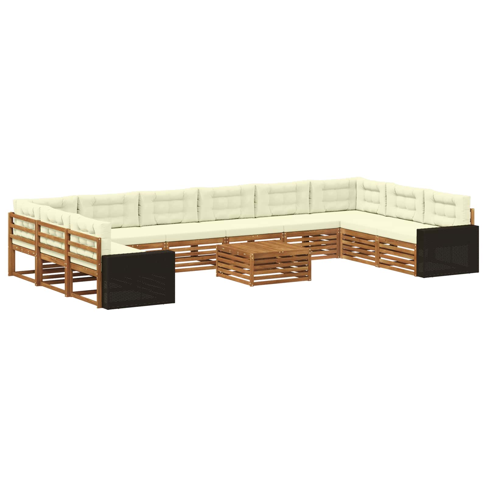 vidaXL Sofa-Sets 11 pcs Naturel Massief Acaciahout
