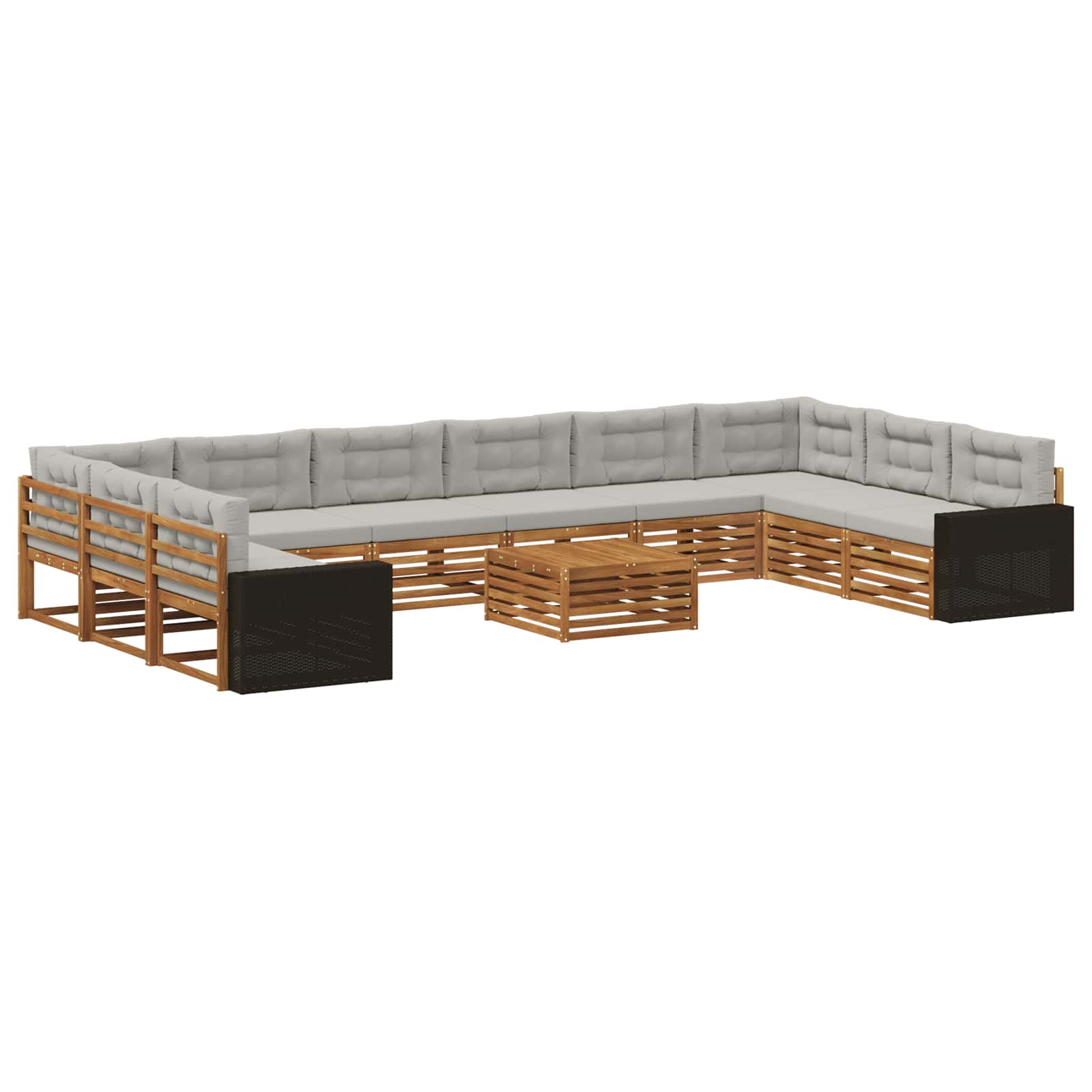vidaXL Sofa-Sets 11 pcs Naturel Massief Acaciahout