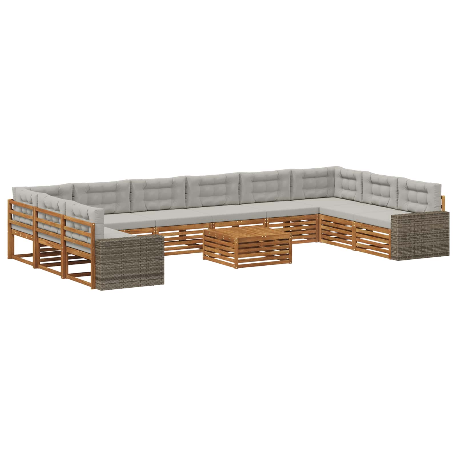 vidaXL Sofa-Sets 11 pcs Naturel Massief Acaciahout