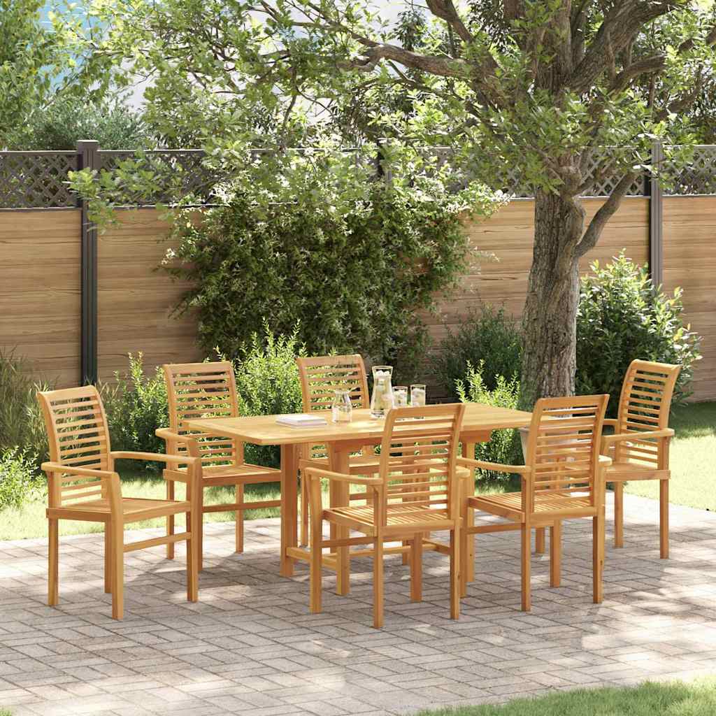 vidaXL 5-delige Tuin Eetset Massief Hout Teak