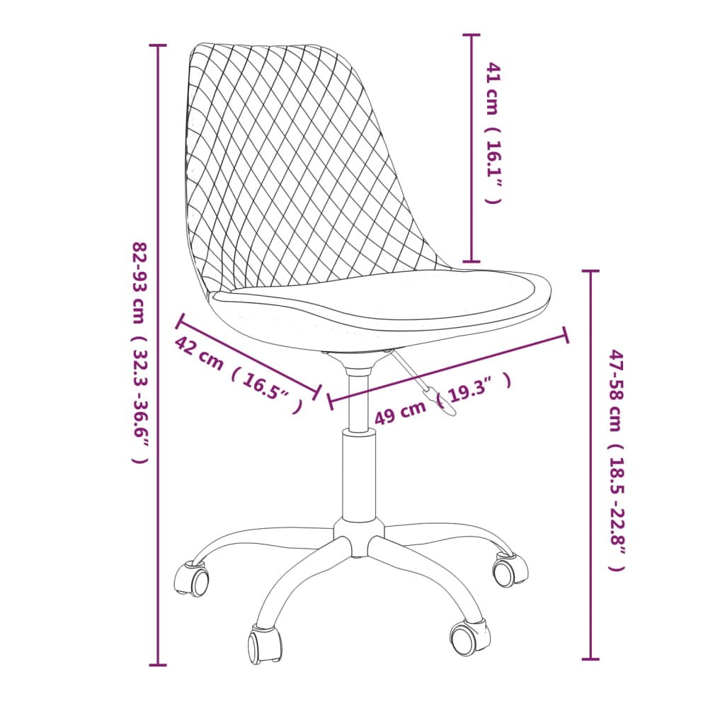 vidaXL Eetkamerstoelen draaibaar 2 st stof zwart