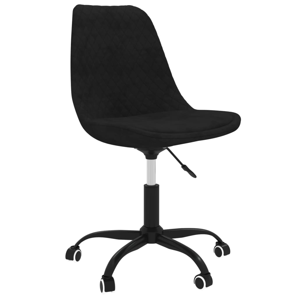 vidaXL Eetkamerstoelen draaibaar 2 st stof zwart