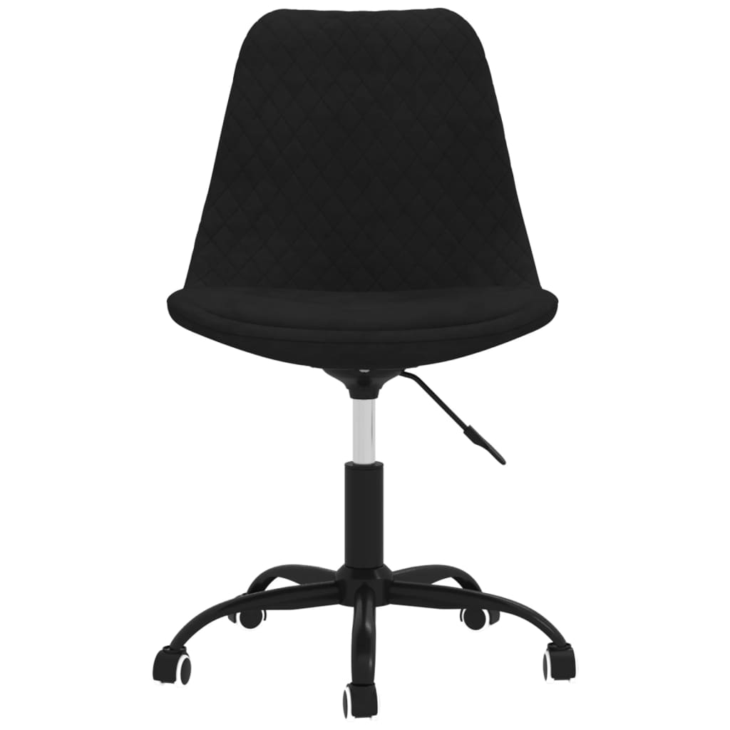 vidaXL Eetkamerstoelen draaibaar 2 st stof zwart