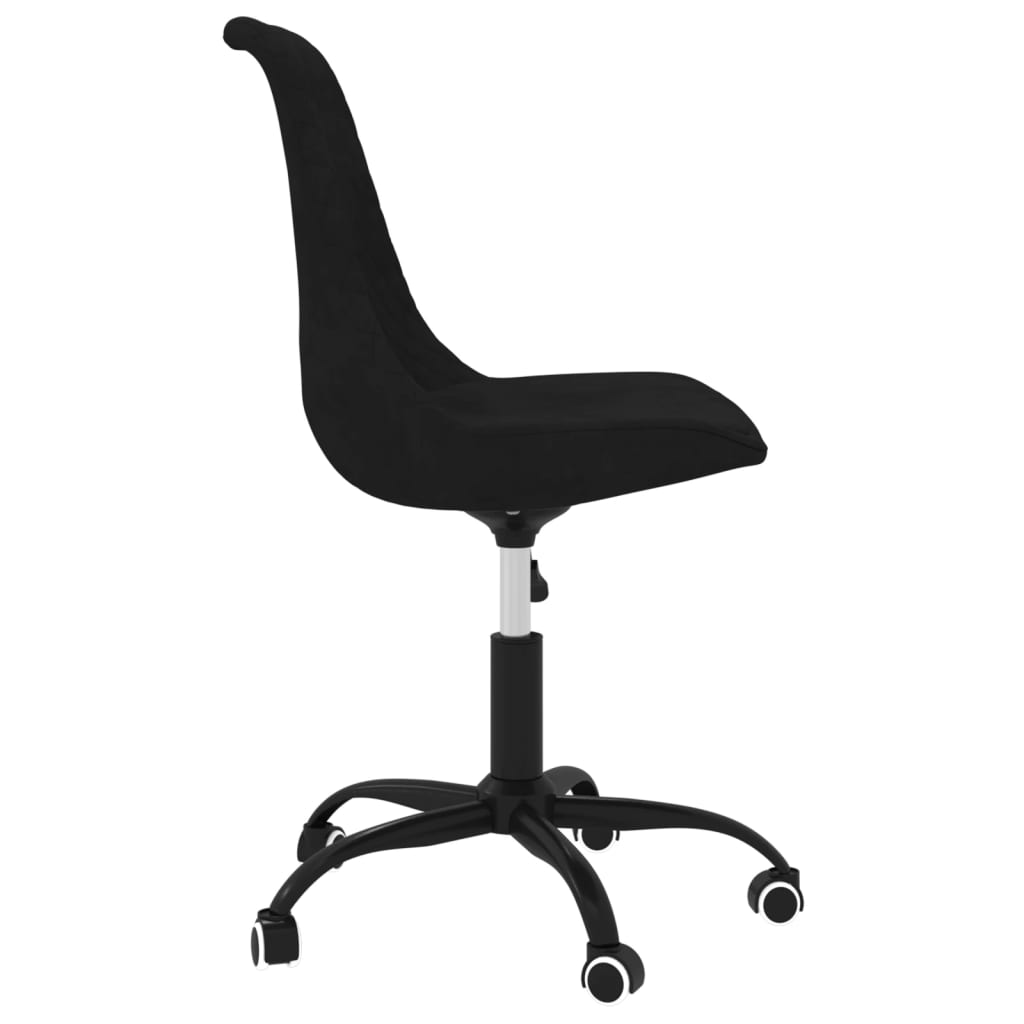 vidaXL Eetkamerstoelen draaibaar 2 st stof zwart