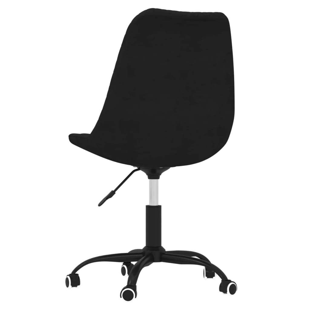 vidaXL Eetkamerstoelen draaibaar 2 st stof zwart