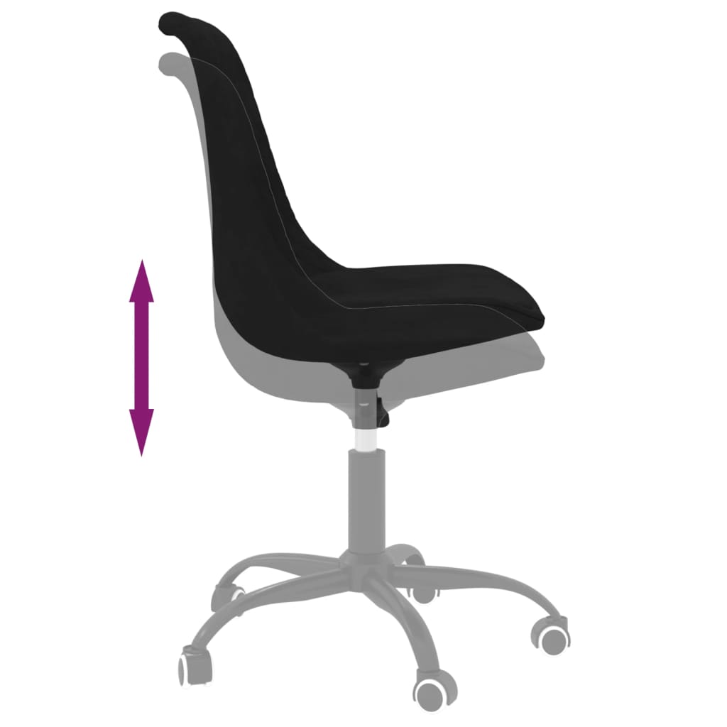 vidaXL Eetkamerstoelen draaibaar 2 st stof zwart