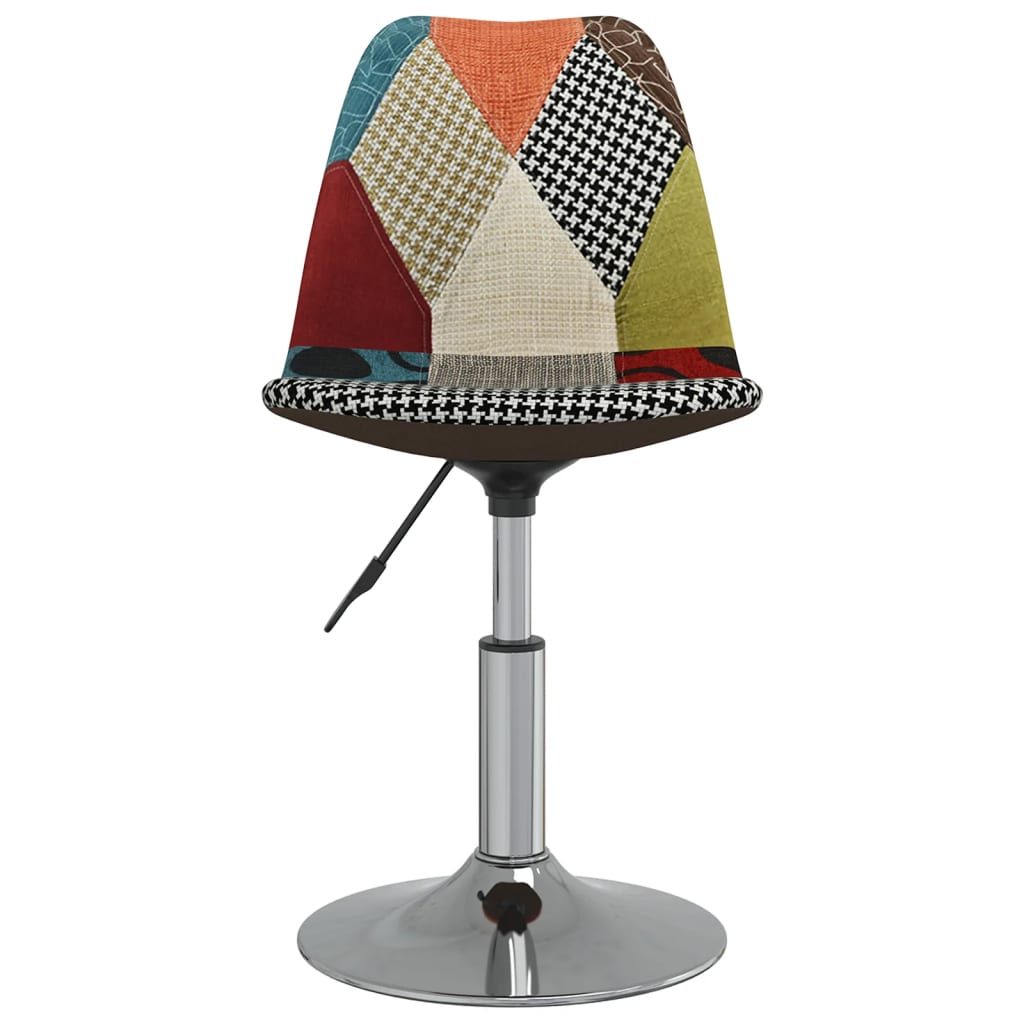 vidaXL Eetkamerstoelen draaibaar 4 st stof patchwork