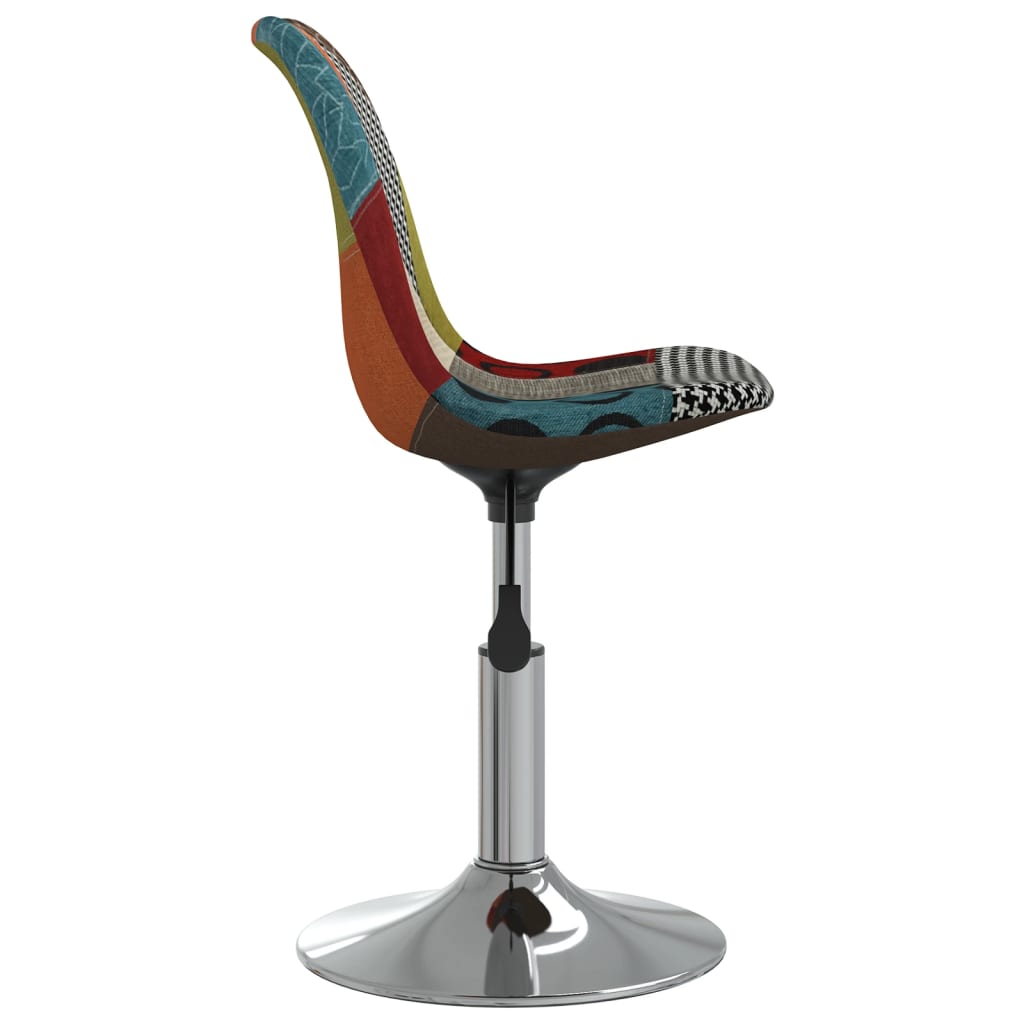 vidaXL Eetkamerstoelen draaibaar 4 st stof patchwork