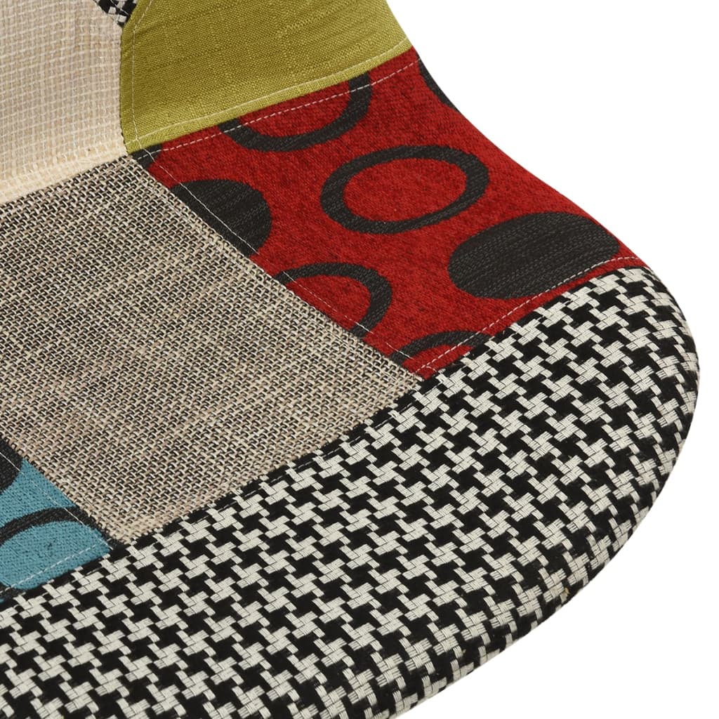 vidaXL Eetkamerstoelen draaibaar 4 st stof patchwork