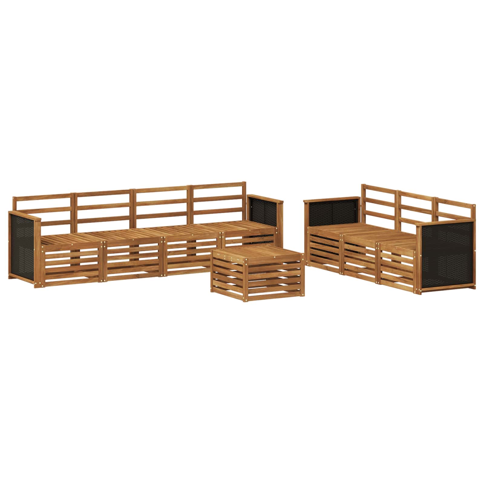vidaXL Sofa-Sets 8 pcs Naturel Massief Acaciahout
