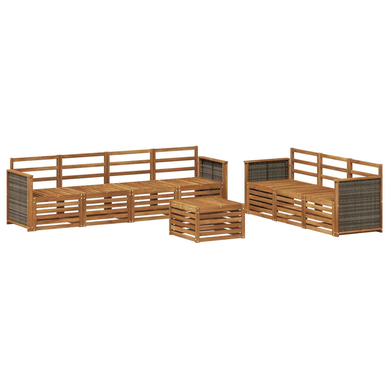 vidaXL Sofa-Sets 8 pcs Naturel Massief Acaciahout
